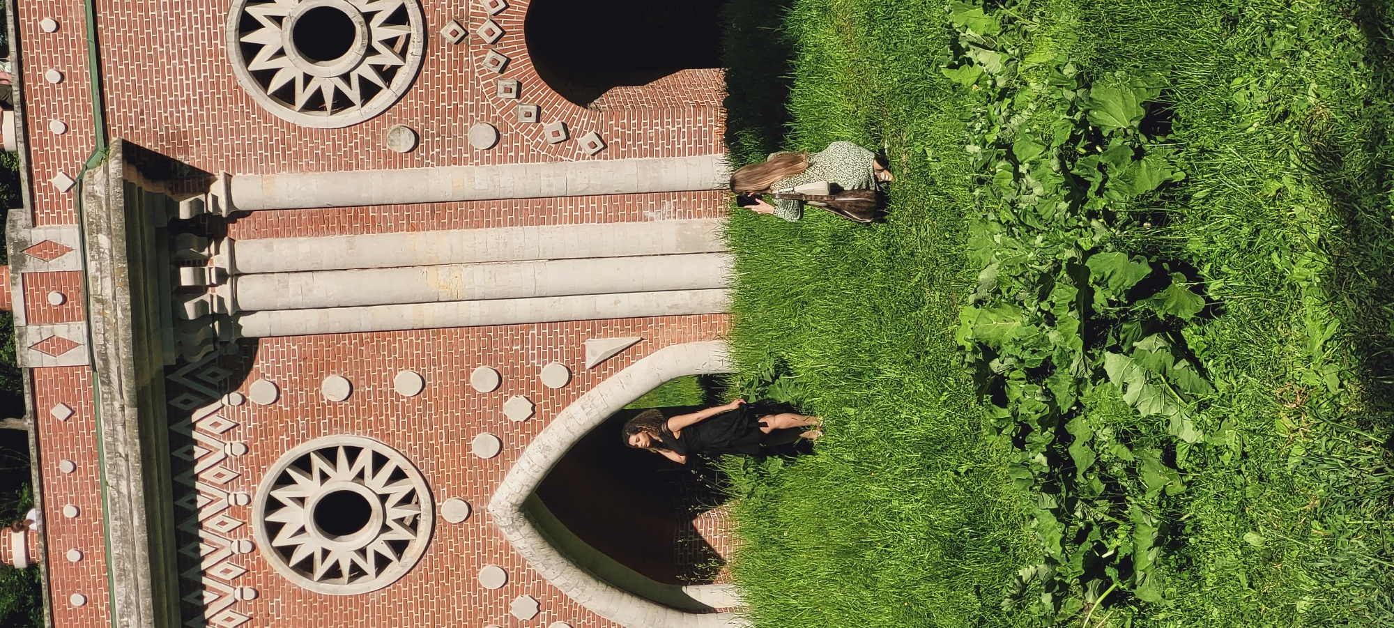Photoshoot and visitors captured at Moscow's Tsaritsyno Museum-Reserve