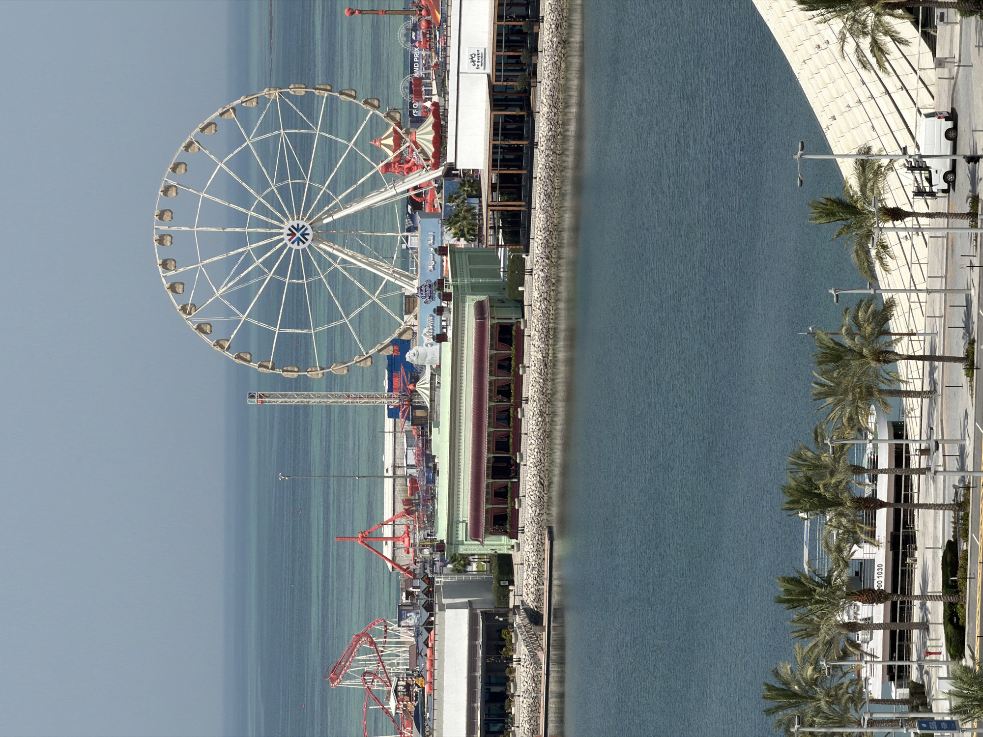 Coastal city scenes with amusement park and preserved roses documented