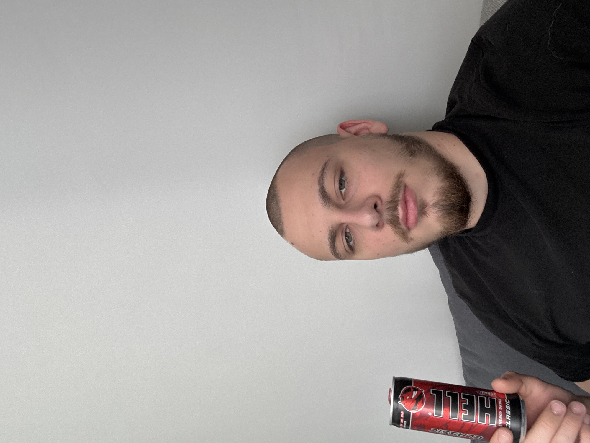 Man with energy drink photographed resting in Stara Zagora
