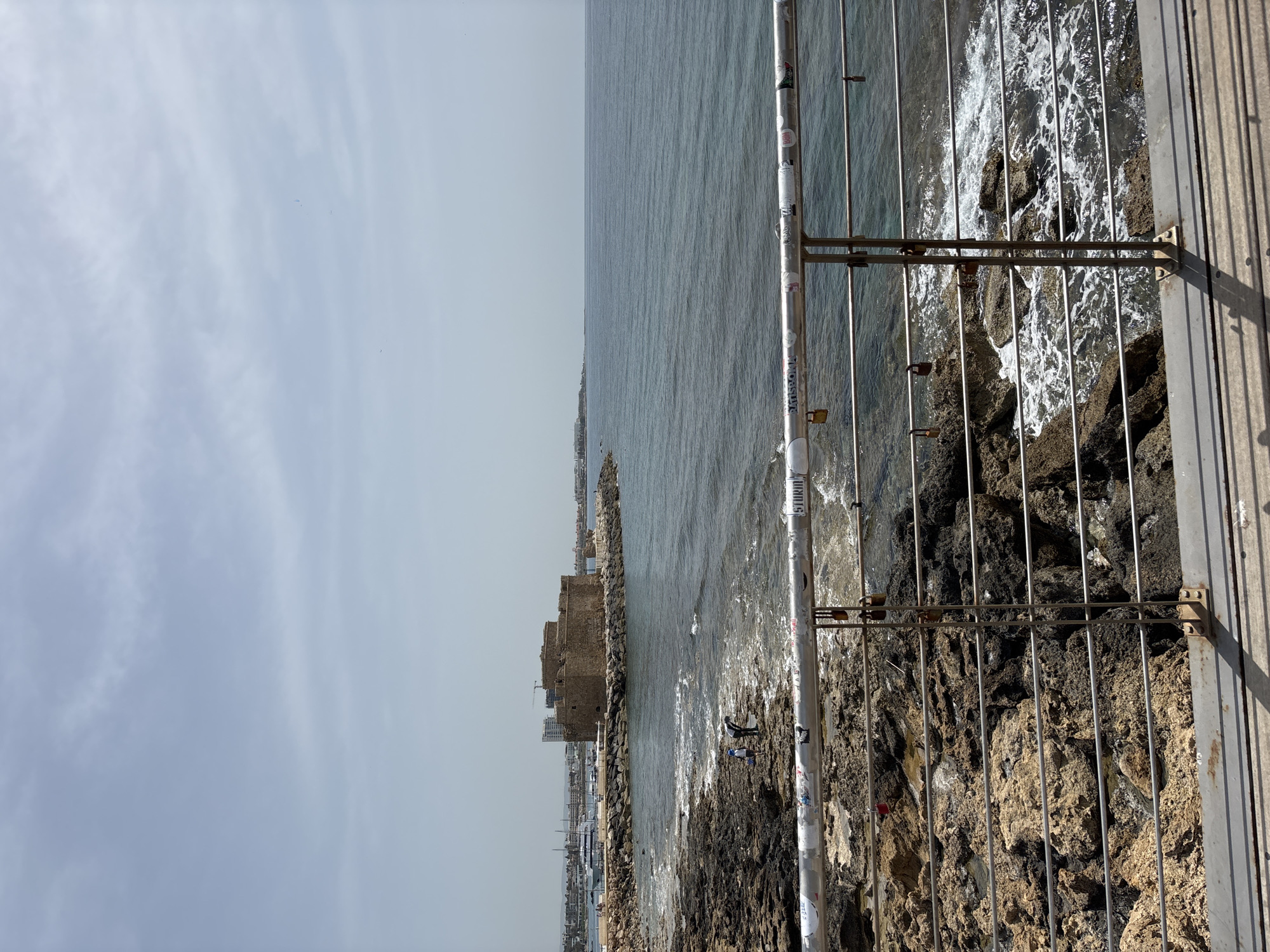 Overcast morning view captured at historic Paphos Castle, Cyprus