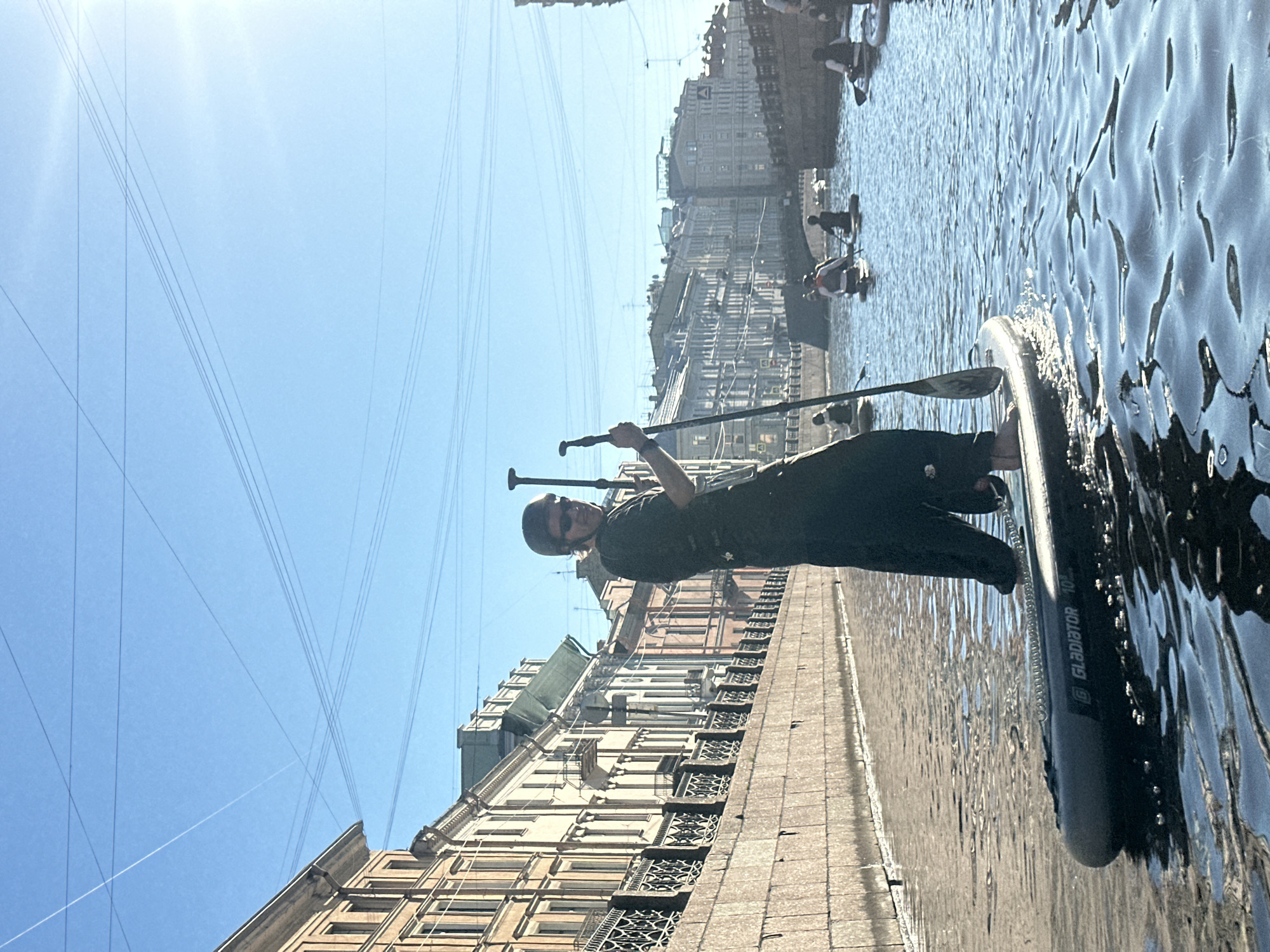Paddleboarding through Saint Petersburg's historic canal district