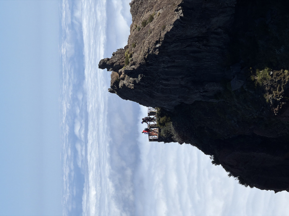 Hiking Group Explores High-Altitude Madeira Mountain Trails Above Clouds