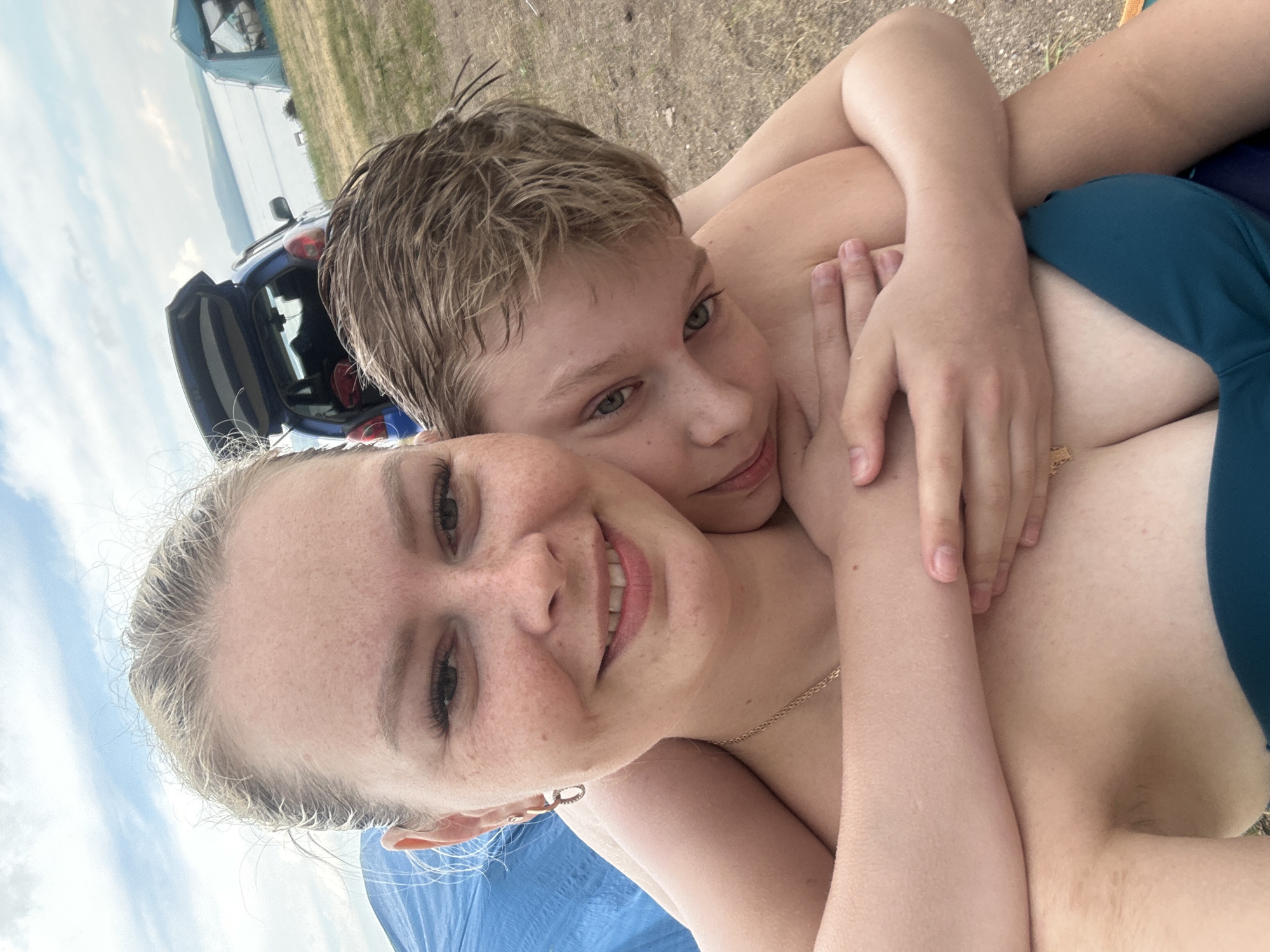 Summer beach barbecue day in Zhemchuzhny, Russia