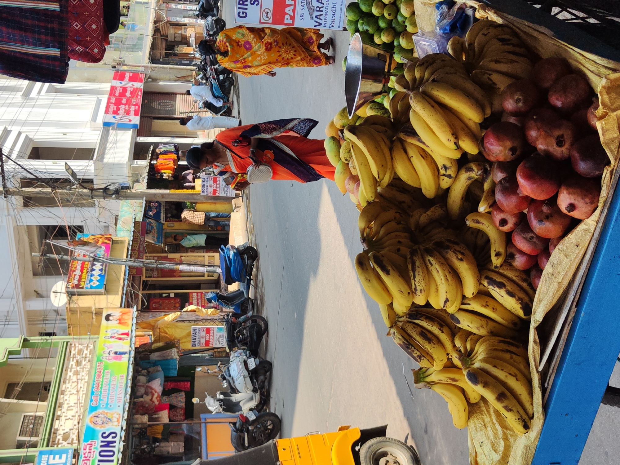 Morning street life captured in Puttaparthi, India