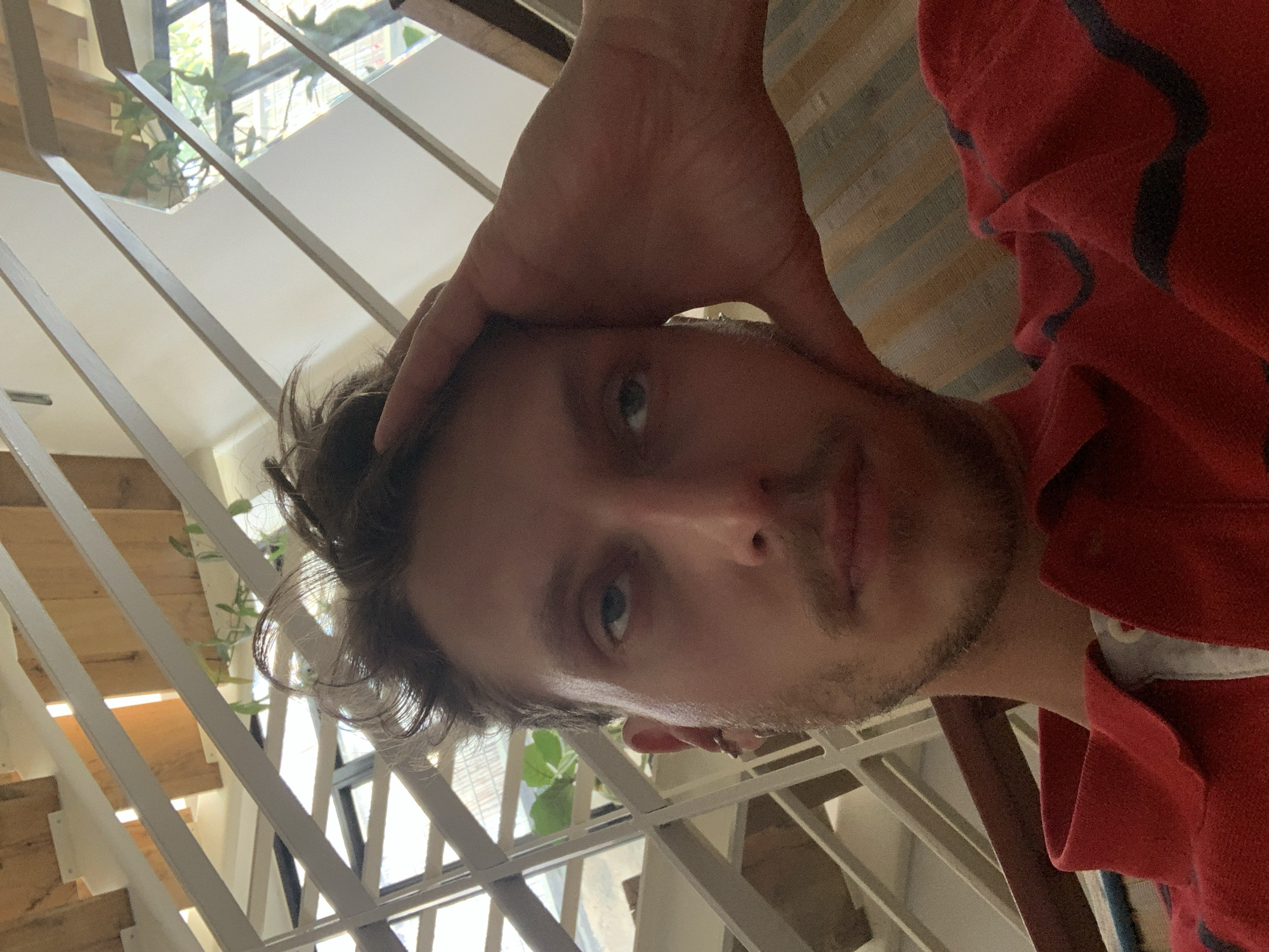 Young man takes selfie in Tel Aviv