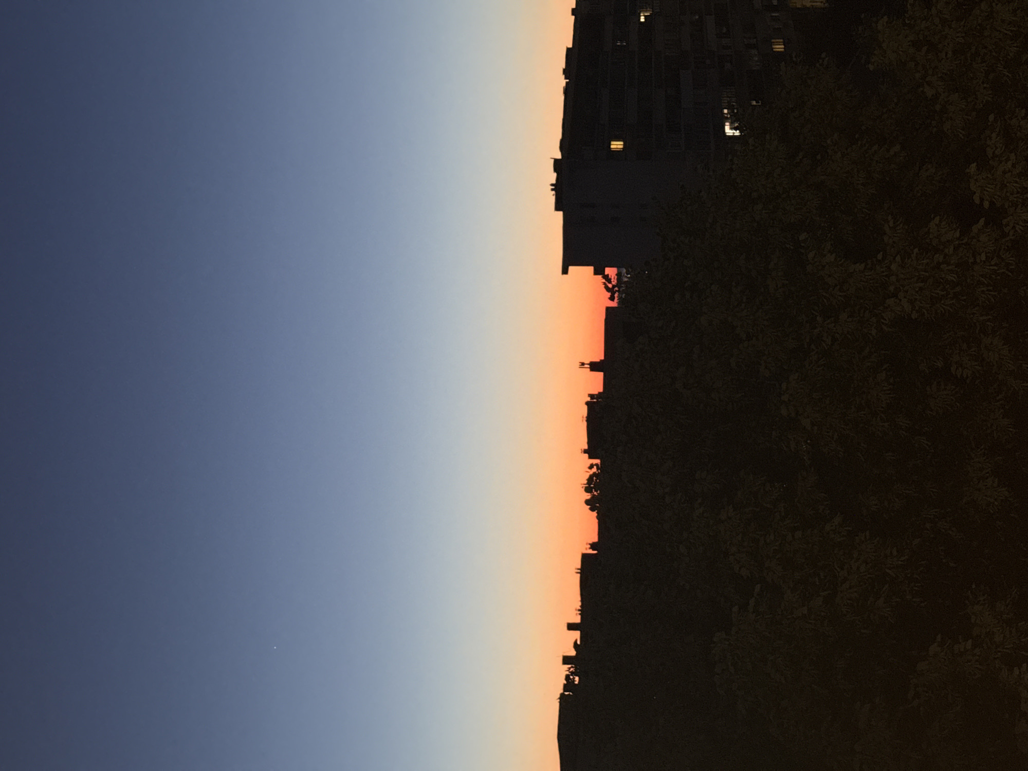 Dusk skyline over Dobrich, Bulgaria