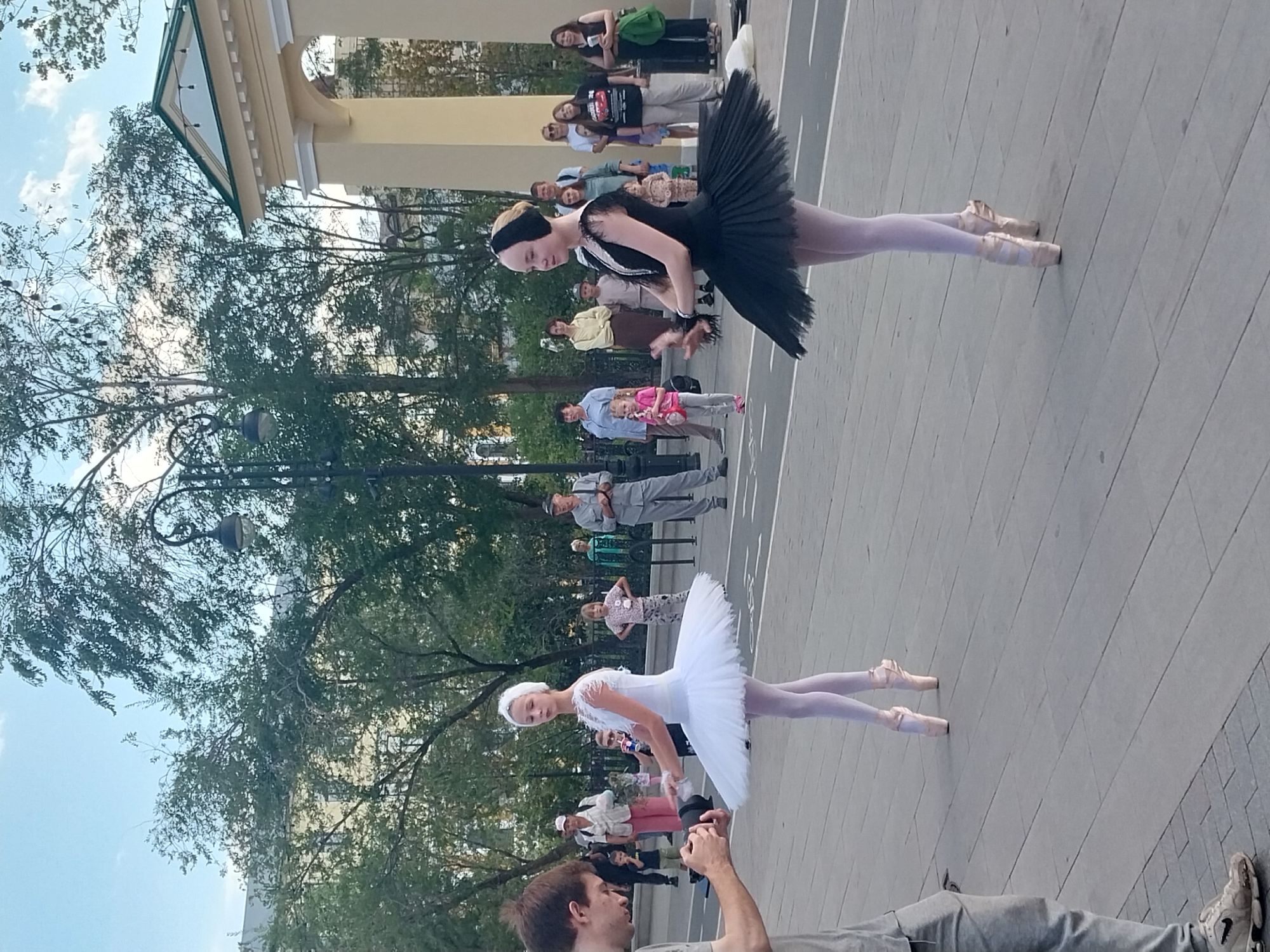 Outdoor ballet performance on a Orenburg walkway, summer 2026