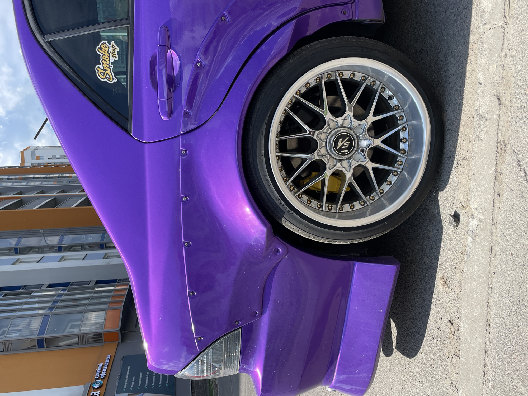 Purple Modified Lexus Sedan Spotted in Urban Residential Area