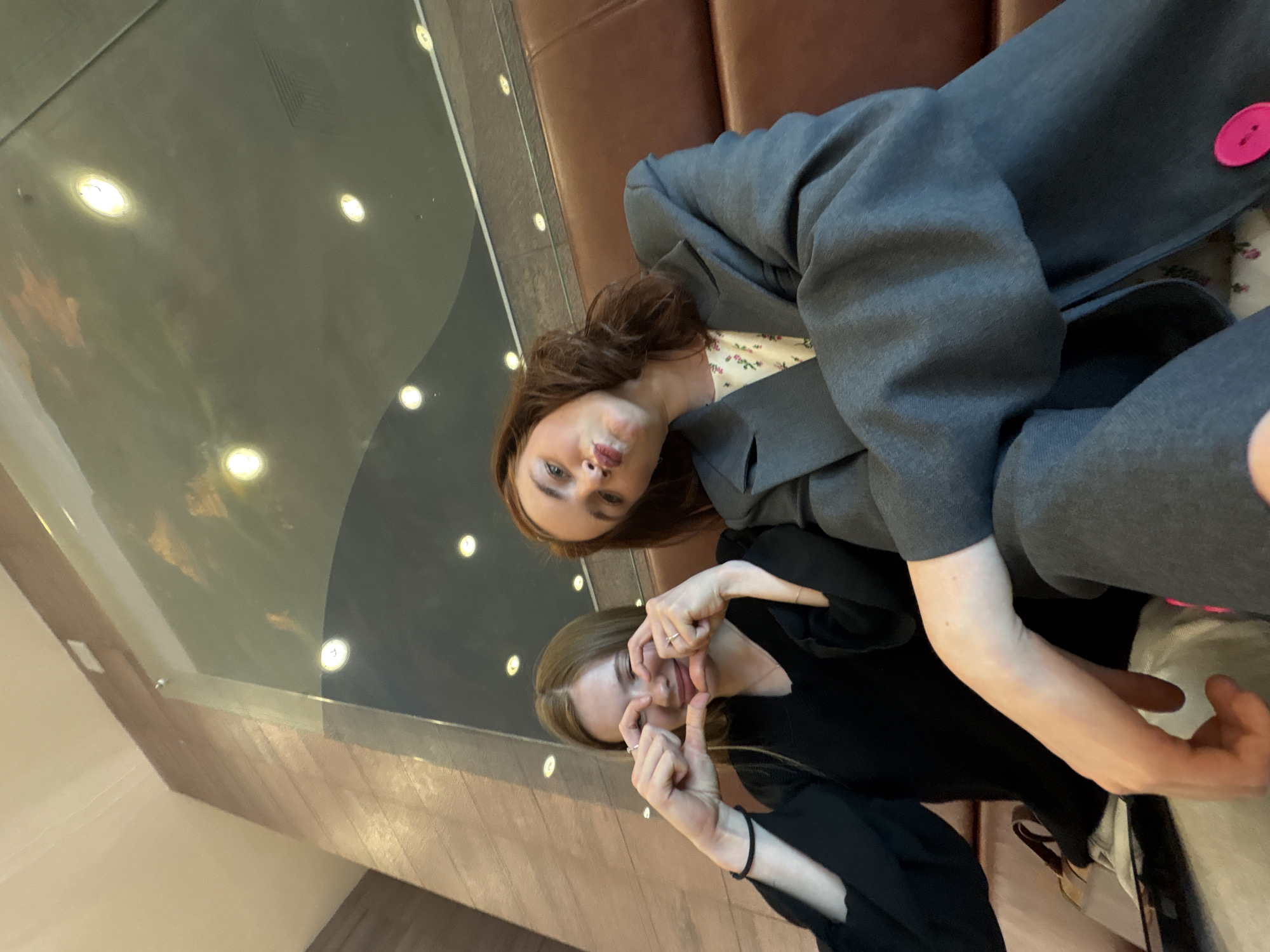 Friends capture selfie session at Saint Petersburg mall