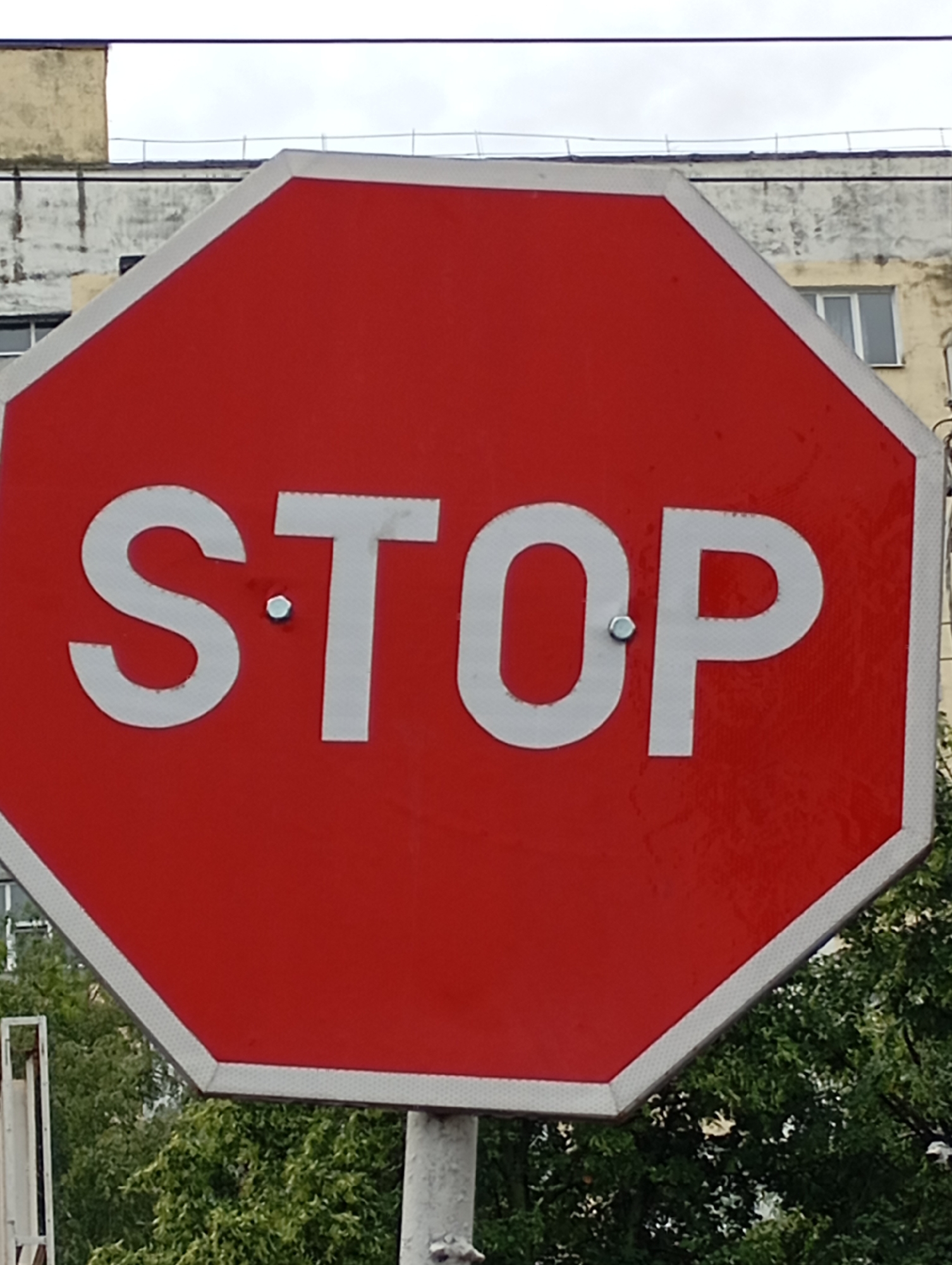 Morning street scenes from Tiraspol: signs, flowers, and a trolleybus