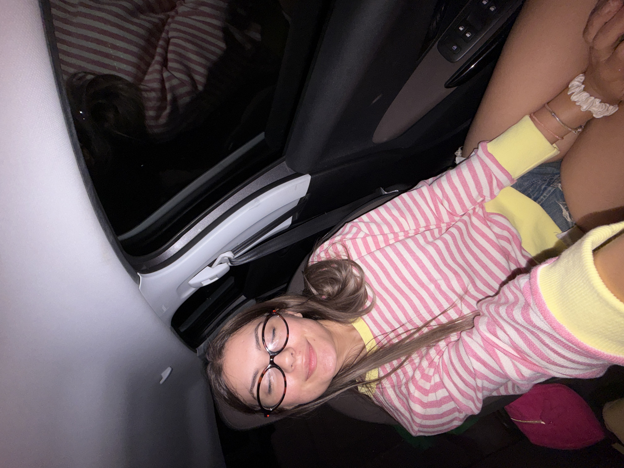 Late-night selfie session in a car near Tsarevo, Bulgaria