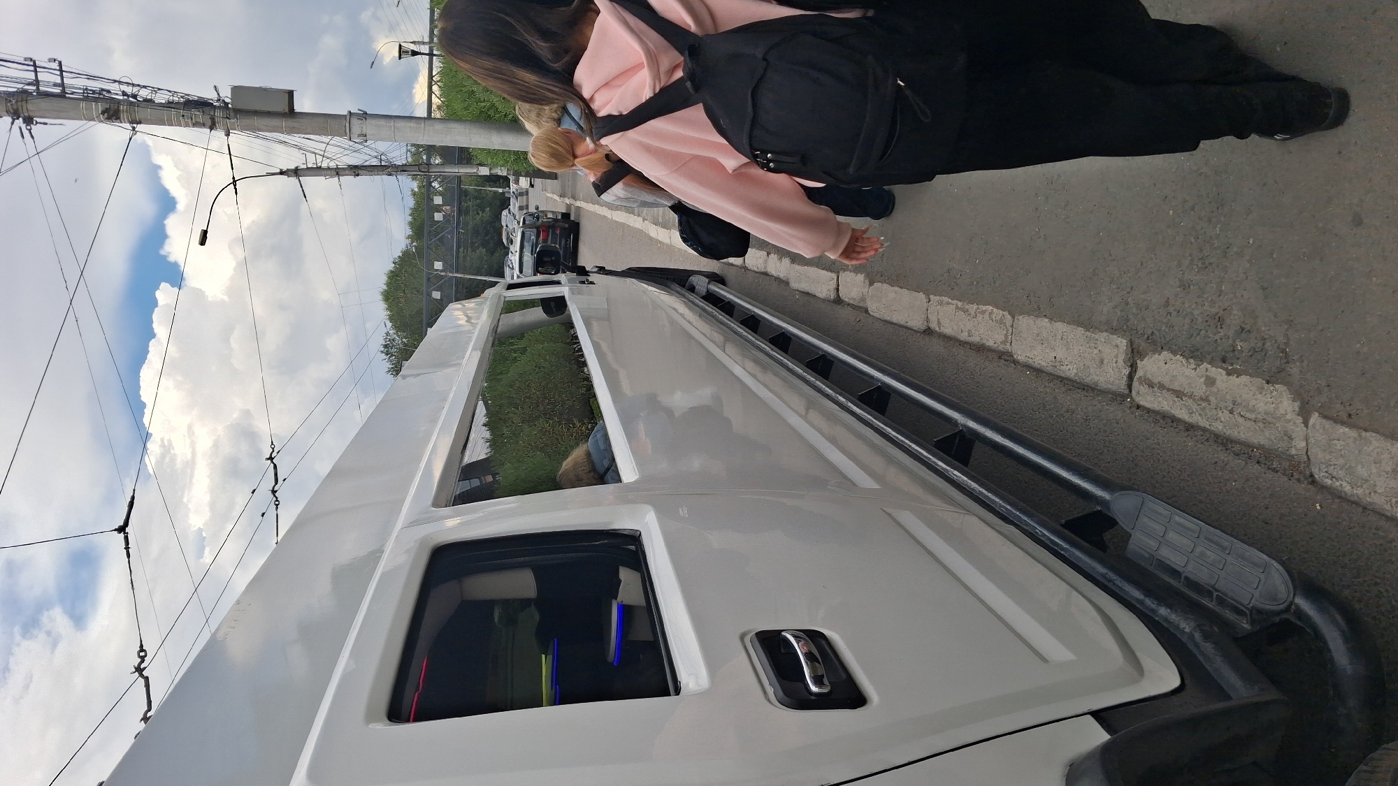 Wedding party and stretch limo spotted around Novosibirsk streets