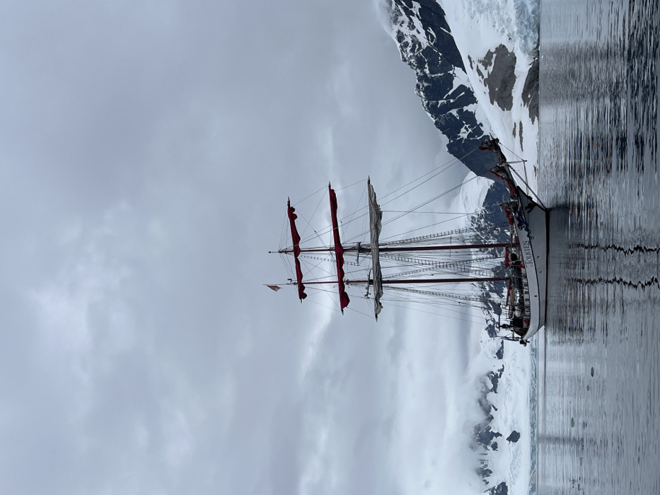 Tall ship JOLKIEN spotted in Antarctic waters