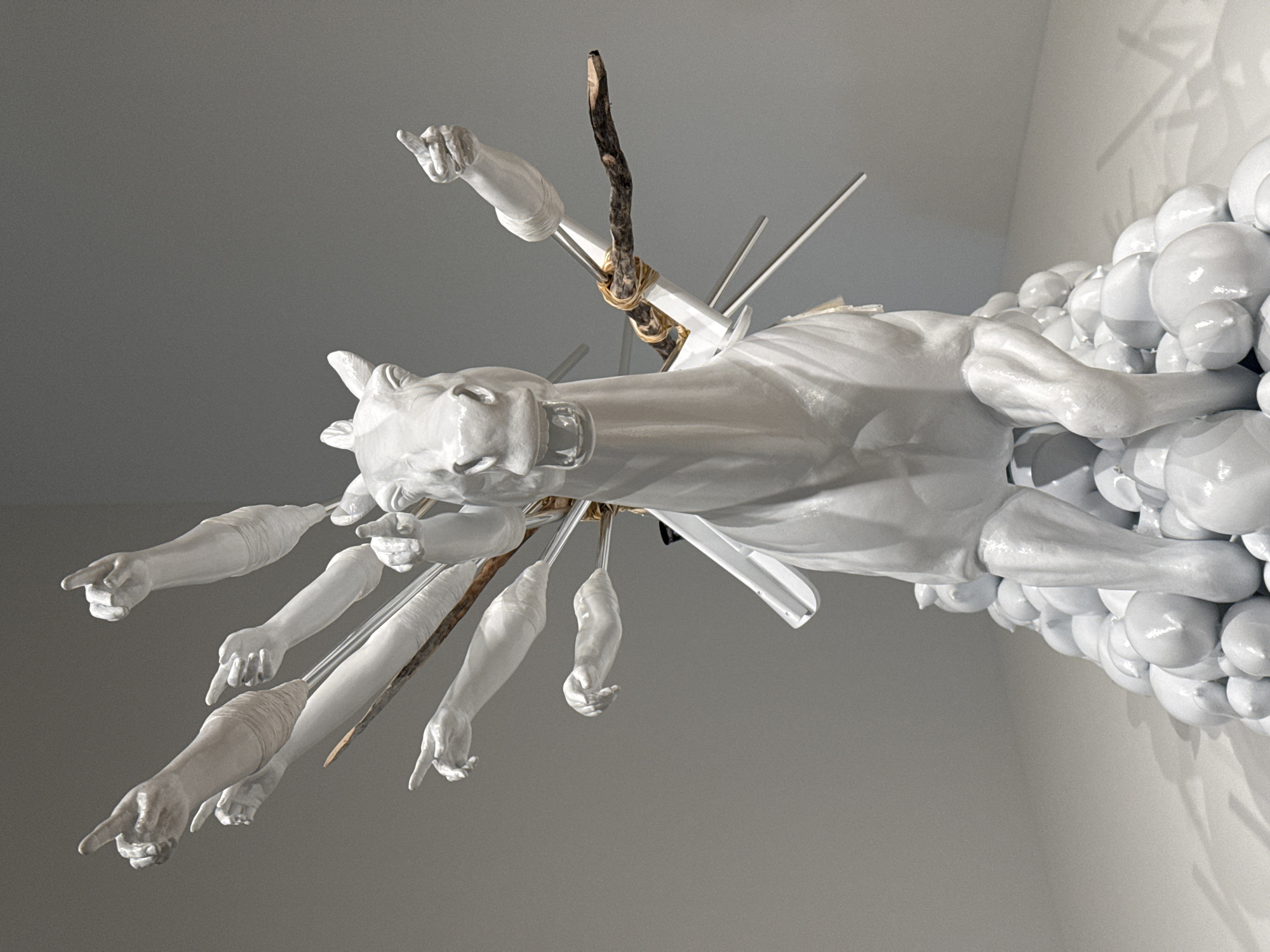 Surreal sculptures with horse figures documented at NYC gallery