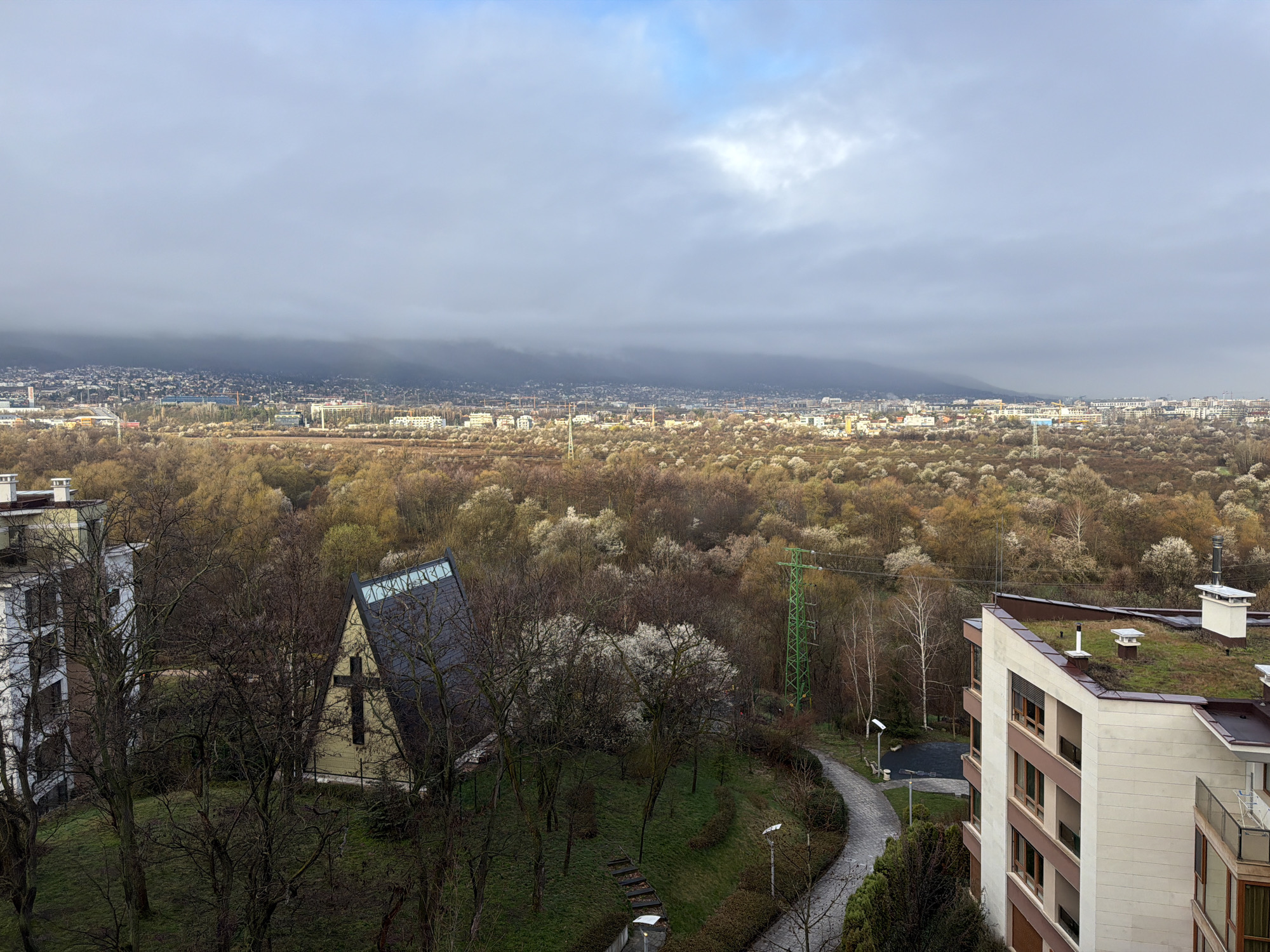 Morning cityscape view captured in Sofia suburbs