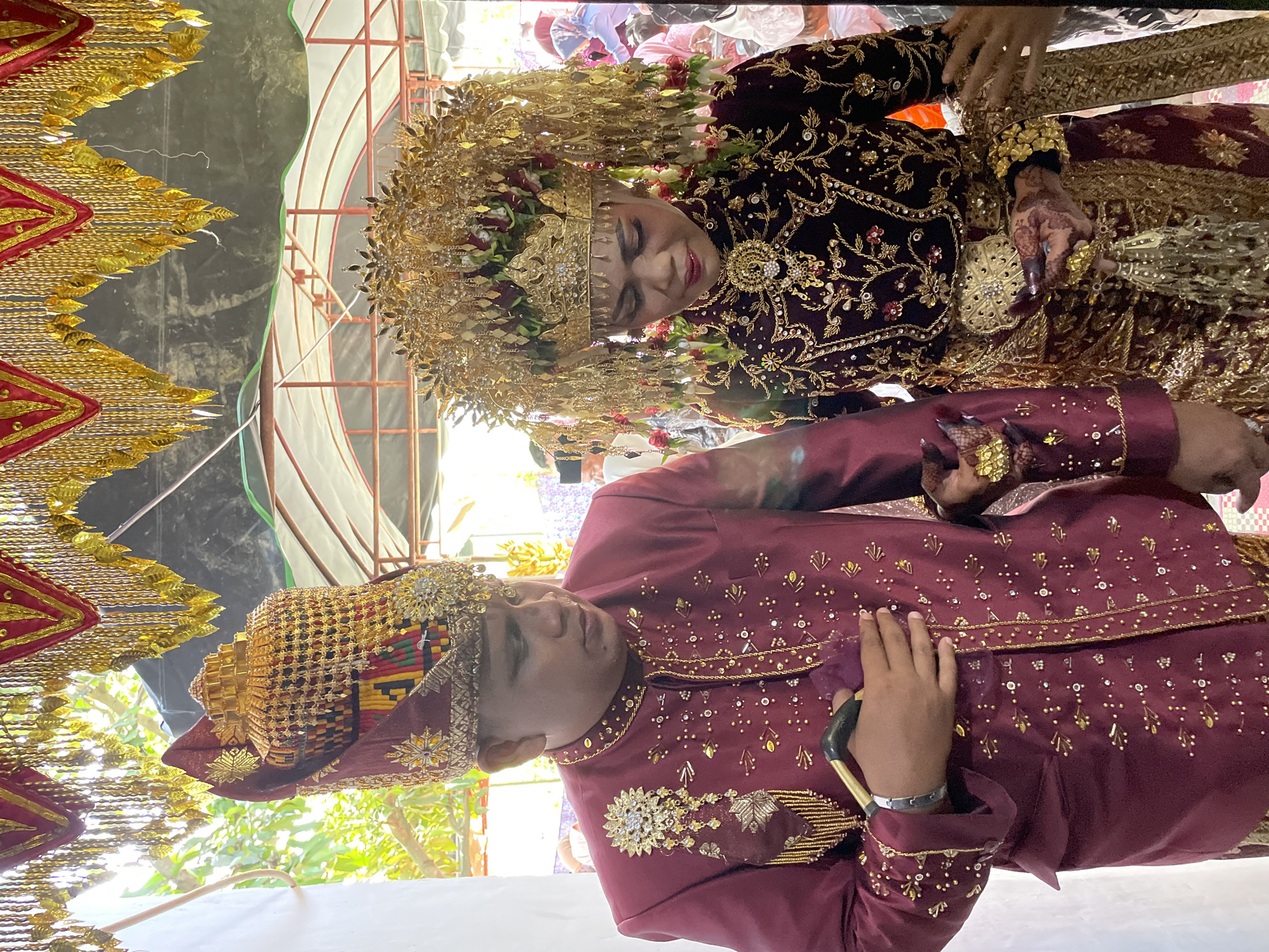 Traditional Islamic wedding ceremony in Kulam Baro, Indonesia