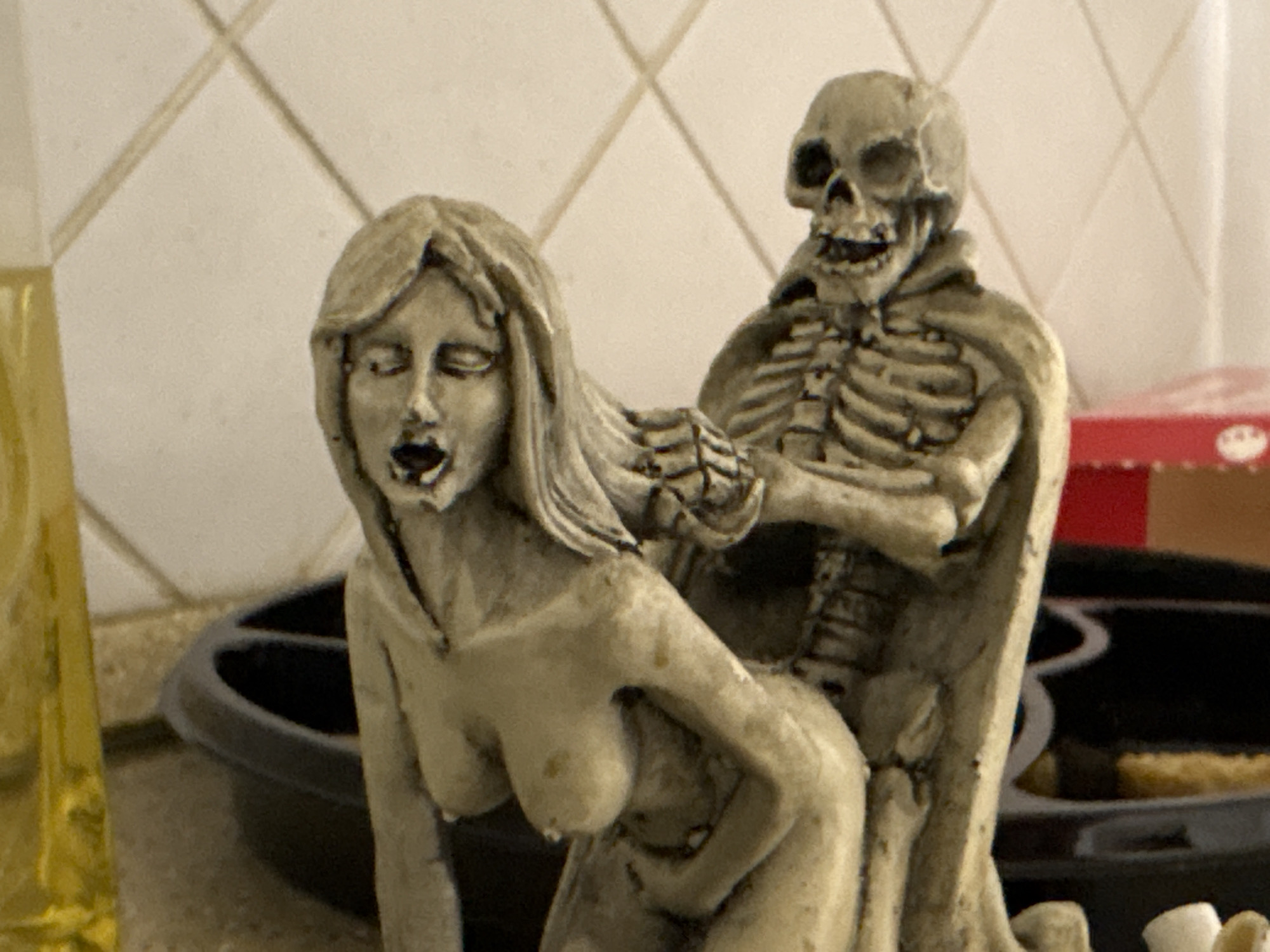Figurine of woman and skeleton spotted in Perm