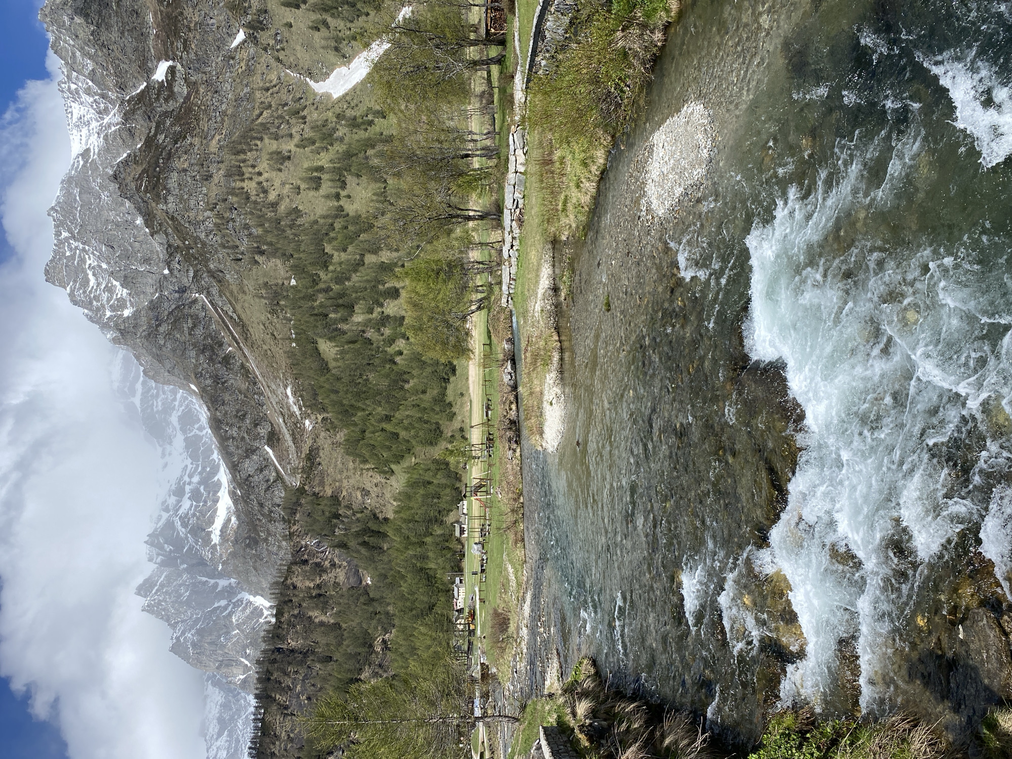 Scenic mountain and river views documented in Baceno, Italy