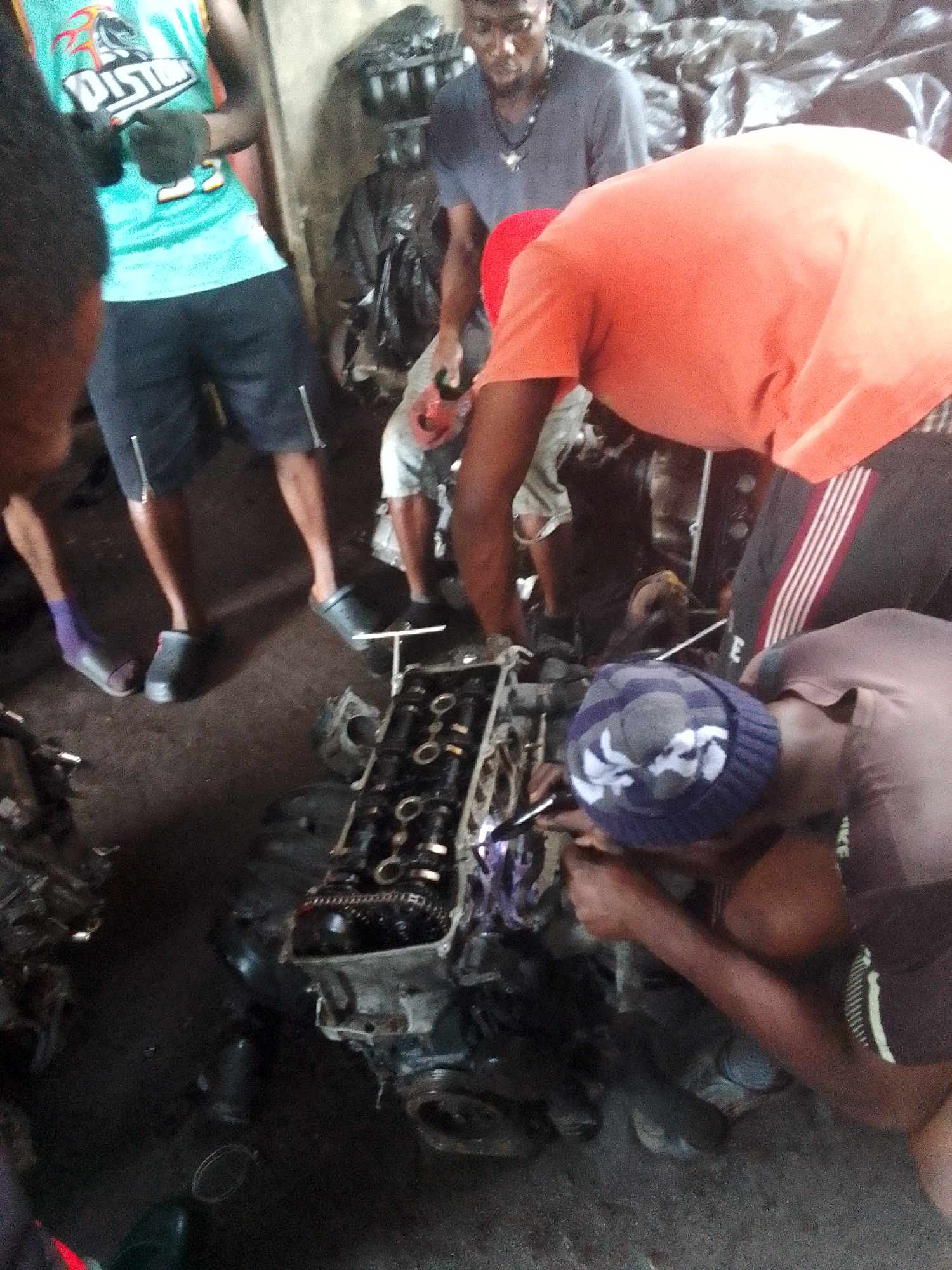Morning commercial activity captured across Onitsha marketplace and workshops
