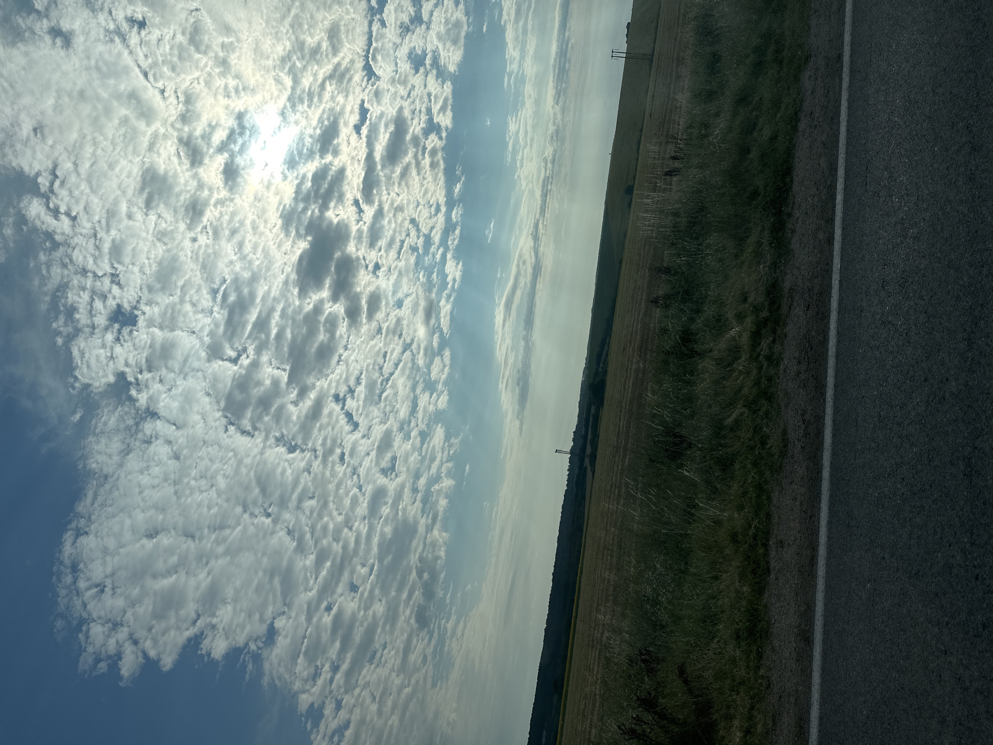 Roadside view along a rural highway in central Bulgaria