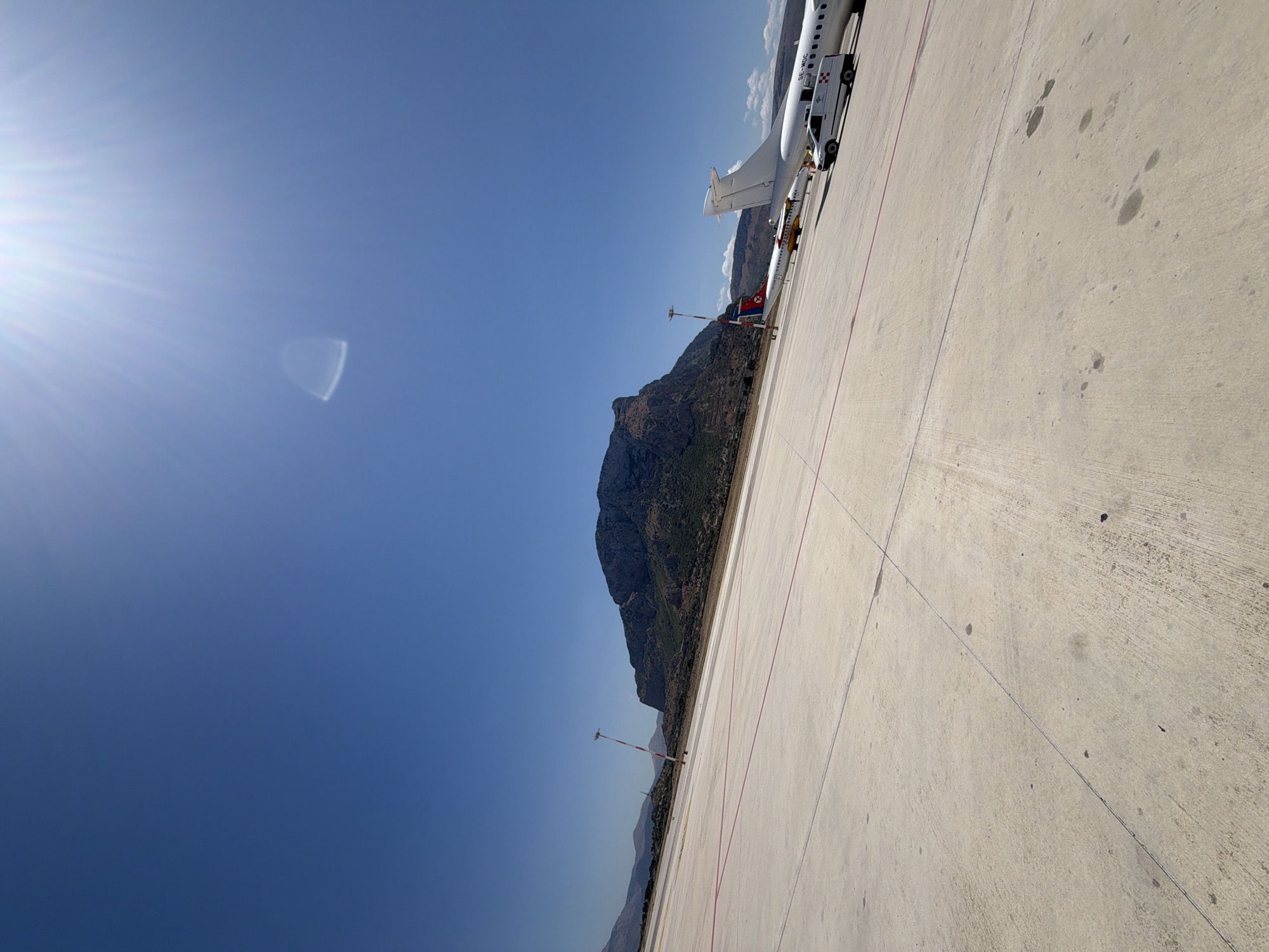 Quiet moment on the tarmac at Palermo's airport