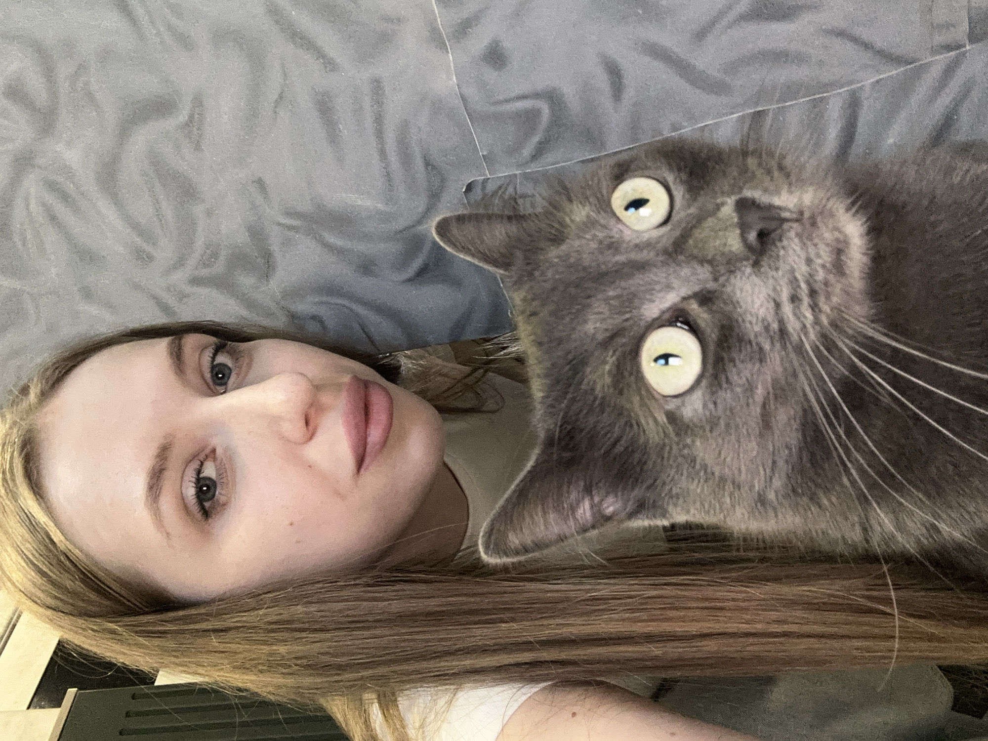 Woman documents morning routine with pets in Chaikovsky, Russia