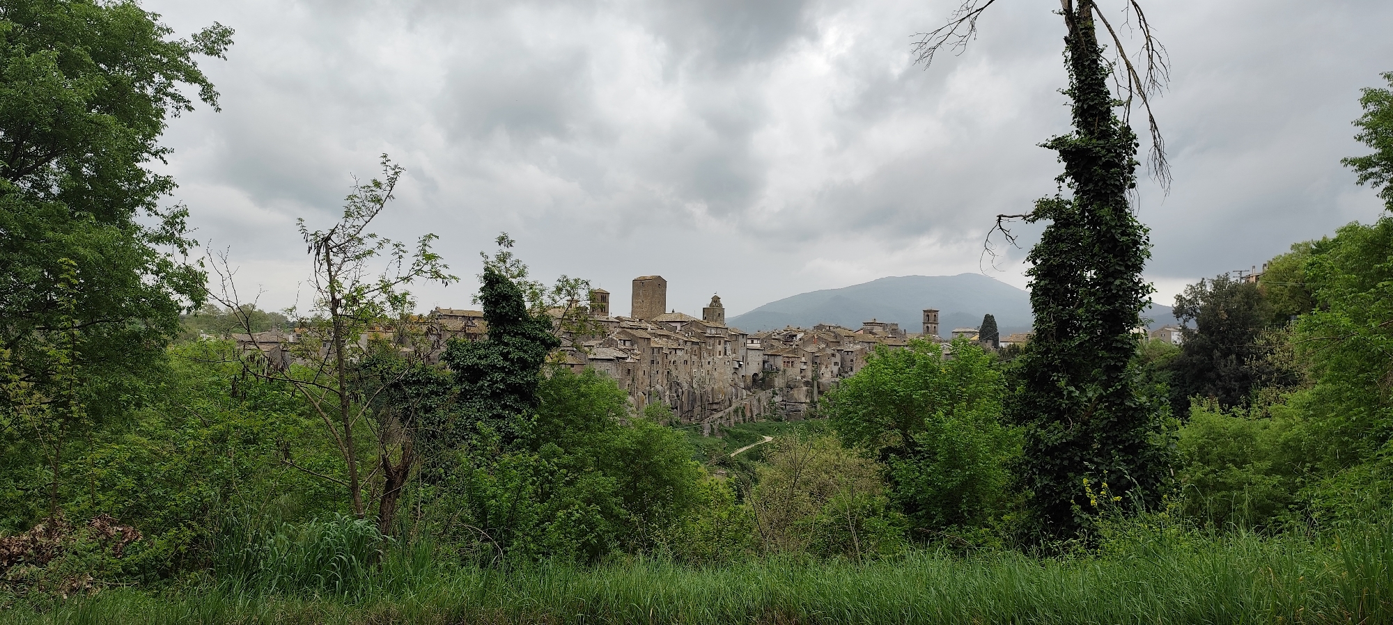 Medieval cityscape captured in Vitorchiano, Italy