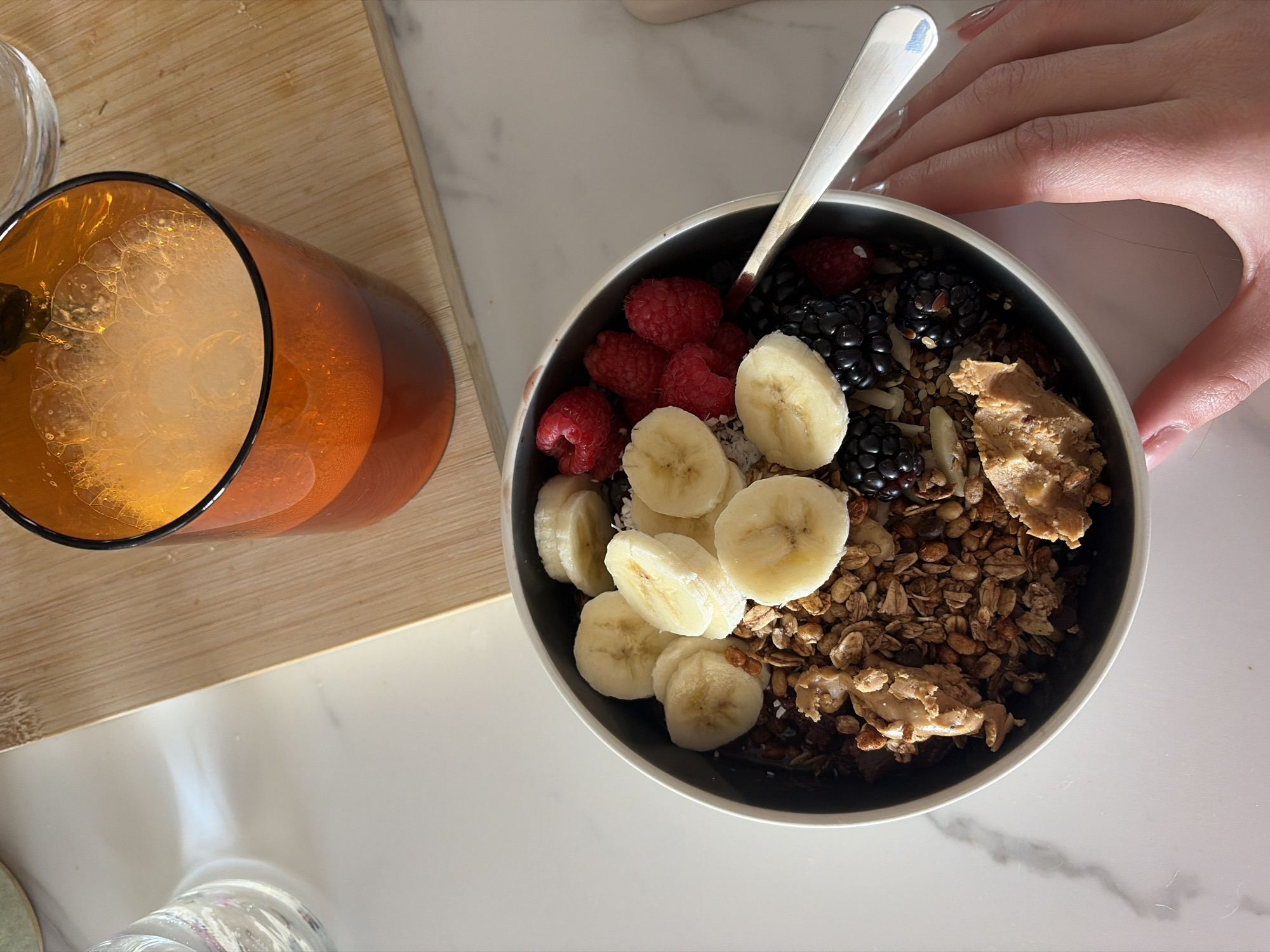 Healthy breakfast bowl photographed in Laval