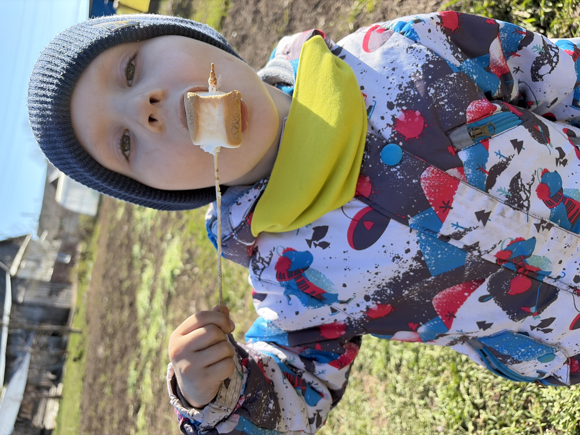 Family barbecue gathering documented in rural Чумна, Russia