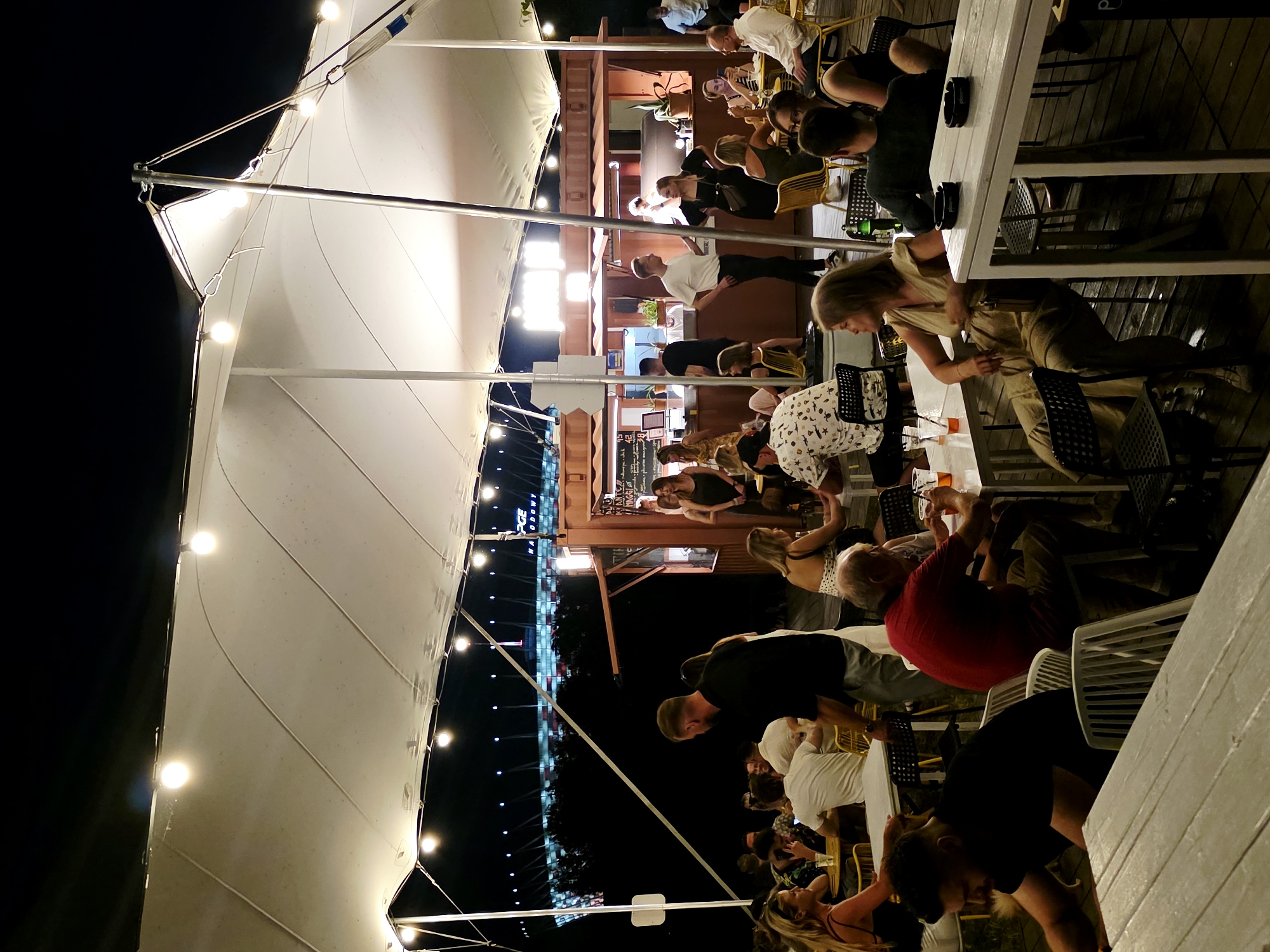 Warsaw's Vistula riverbank buzzing on a summer night