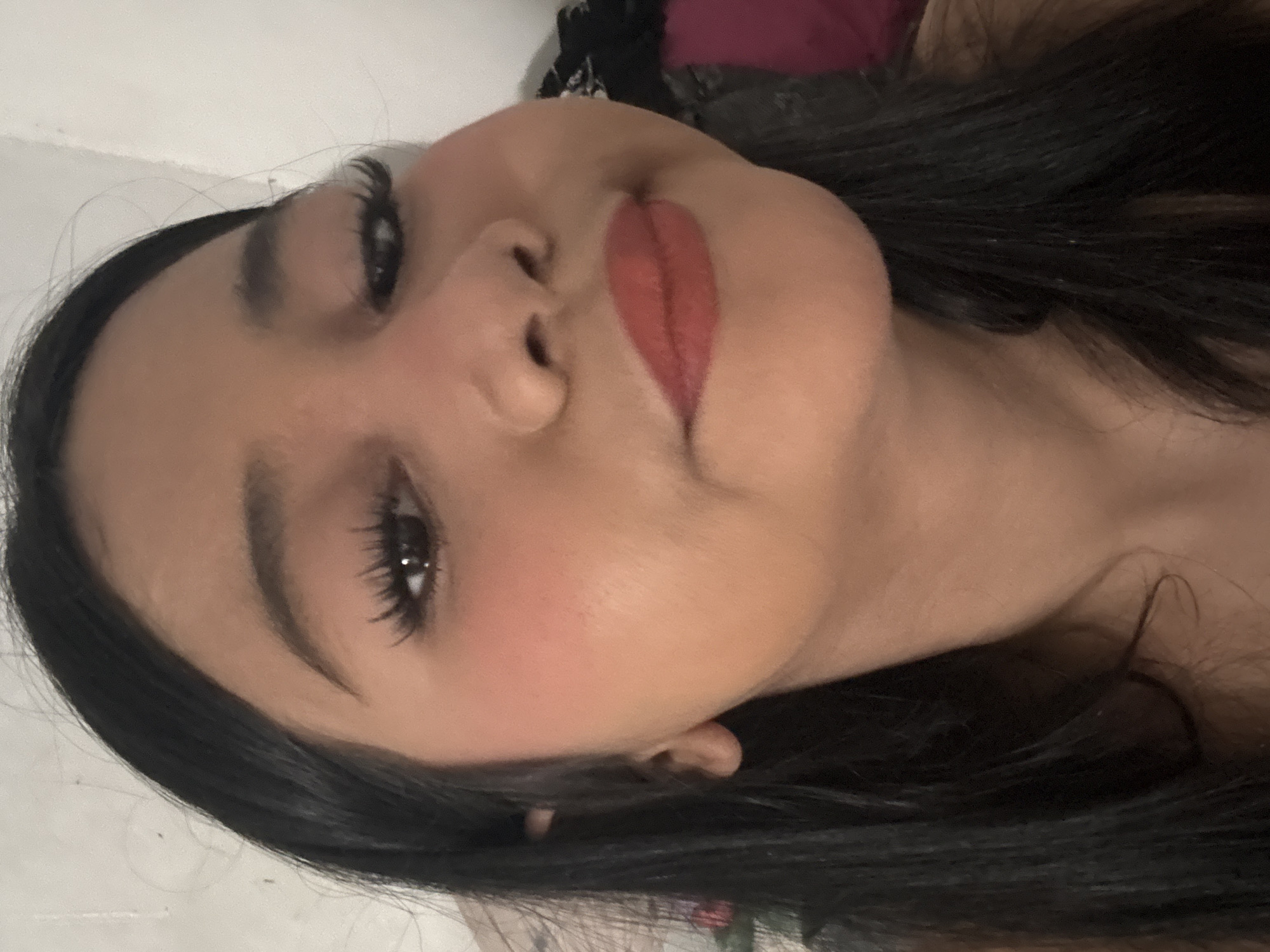 Selfie session in North Jakarta, expressive poses and bold makeup