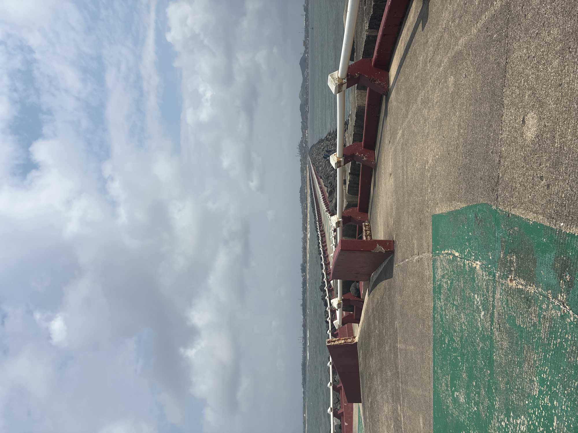 Concrete pier with lighthouse documented in Allende, Mexico