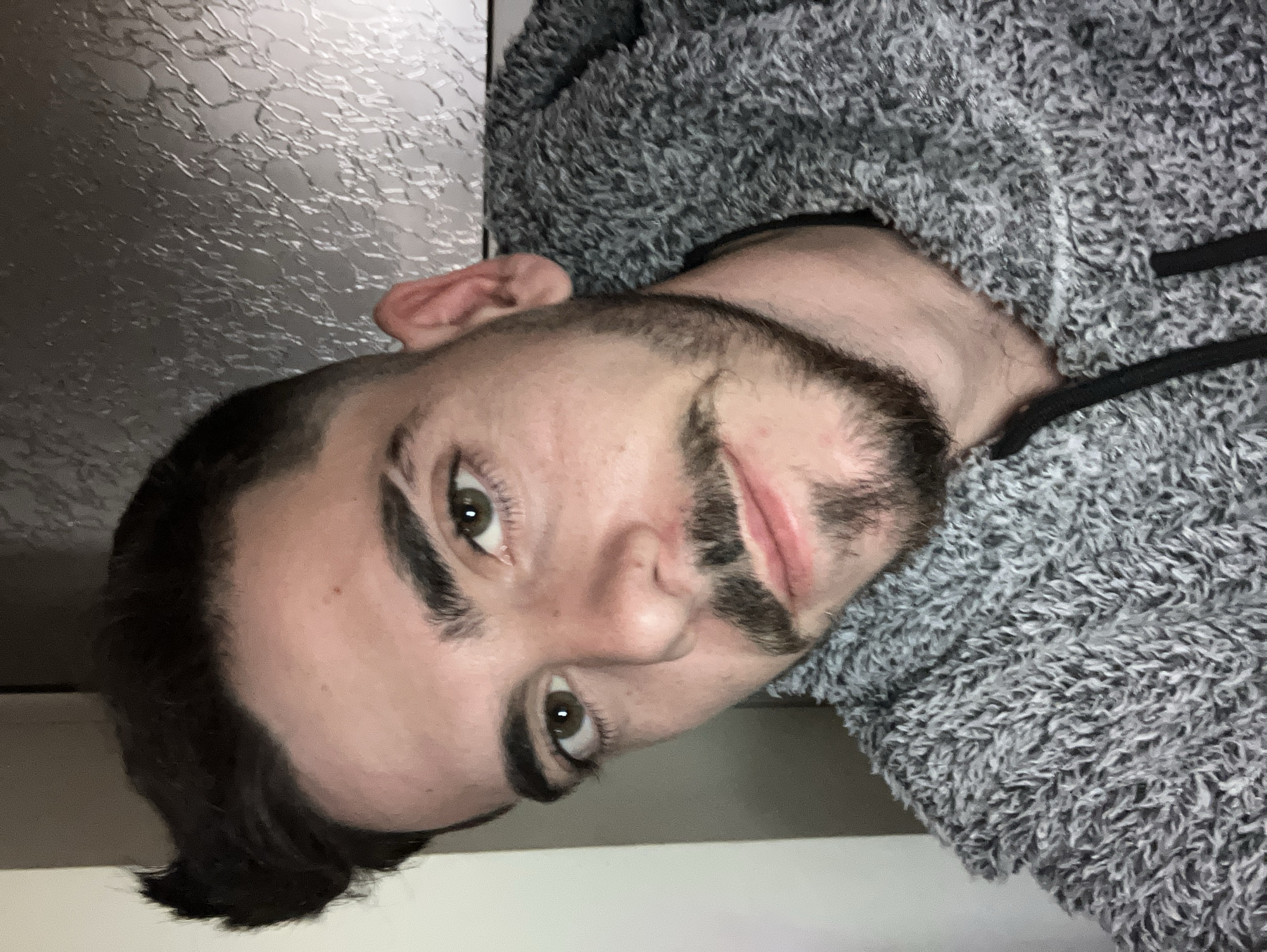 Man takes selfie in Drangovo, Bulgaria