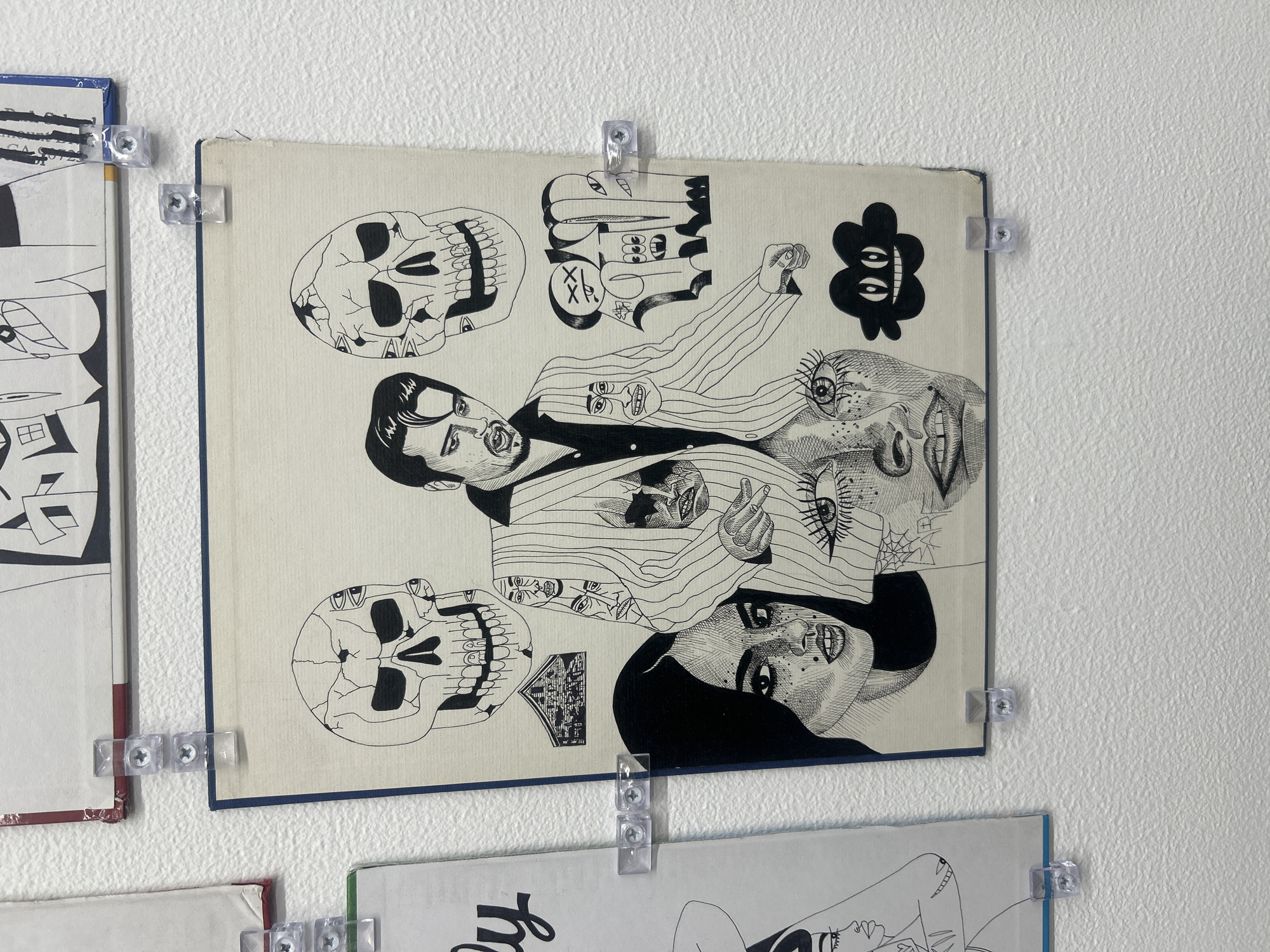 Early morning art gallery documentation captures diverse exhibition display
