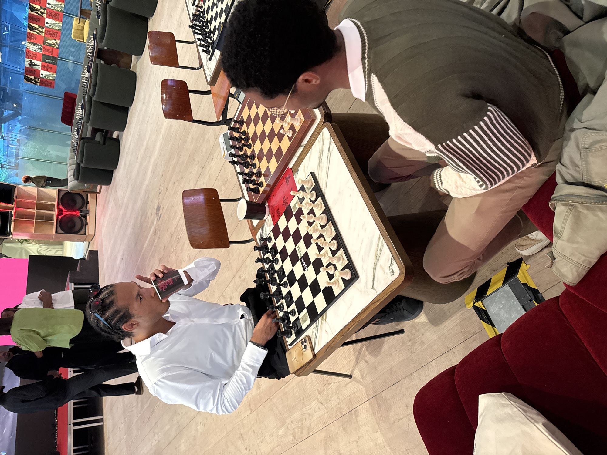 Chess games underway at London indoor venue