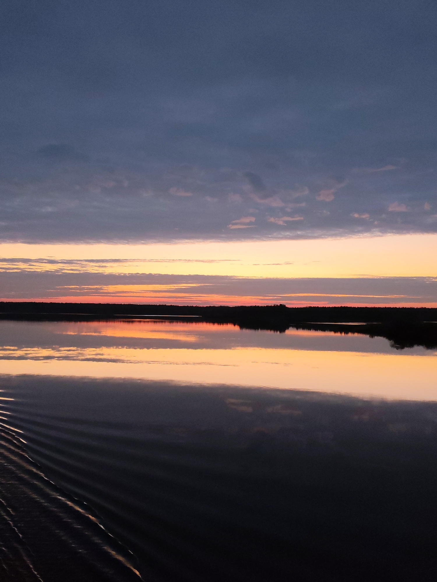 Colorful dawn sky observed in Dargun, Russia
