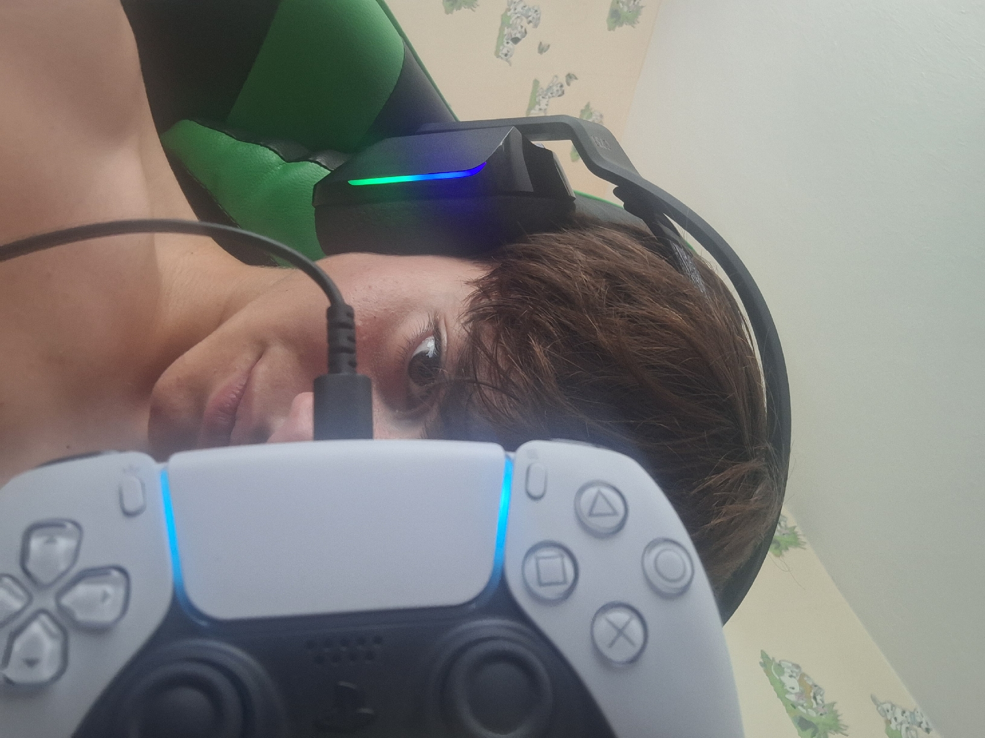 Morning gaming and casual moments documented in Varna home