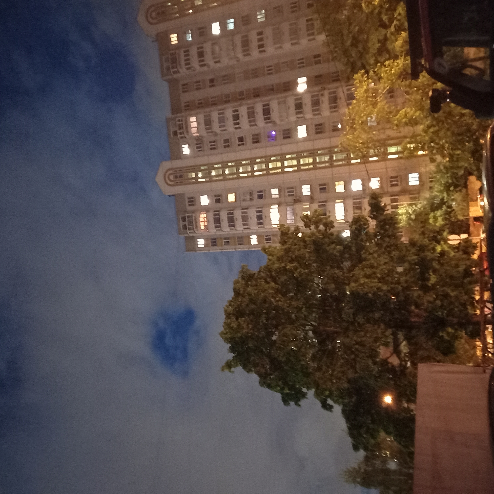 Nighttime scenes captured in Moscow residential area