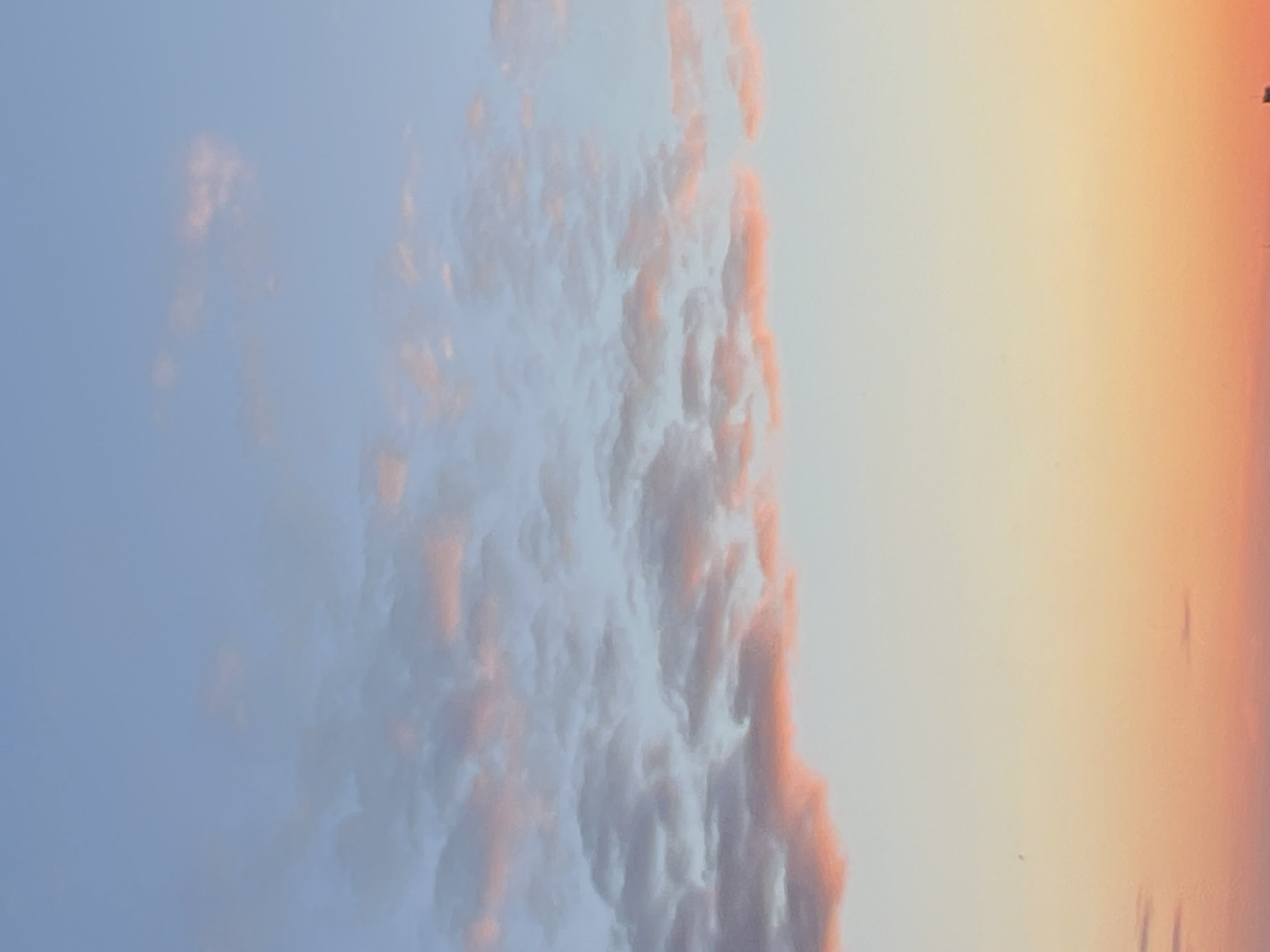 Colorful clouds observed over Riga during evening hours