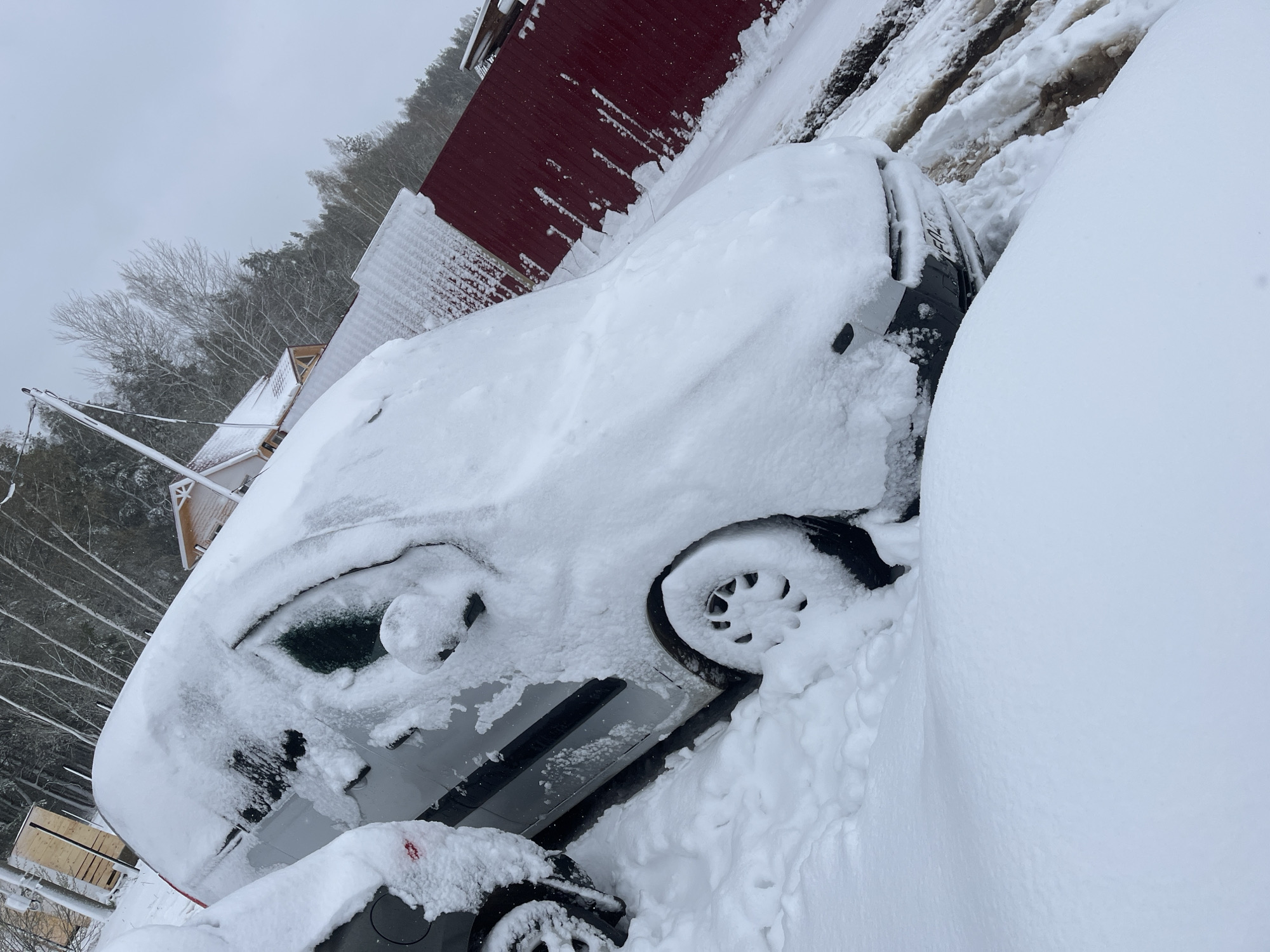 Daily life moments documented in snowy Russian village