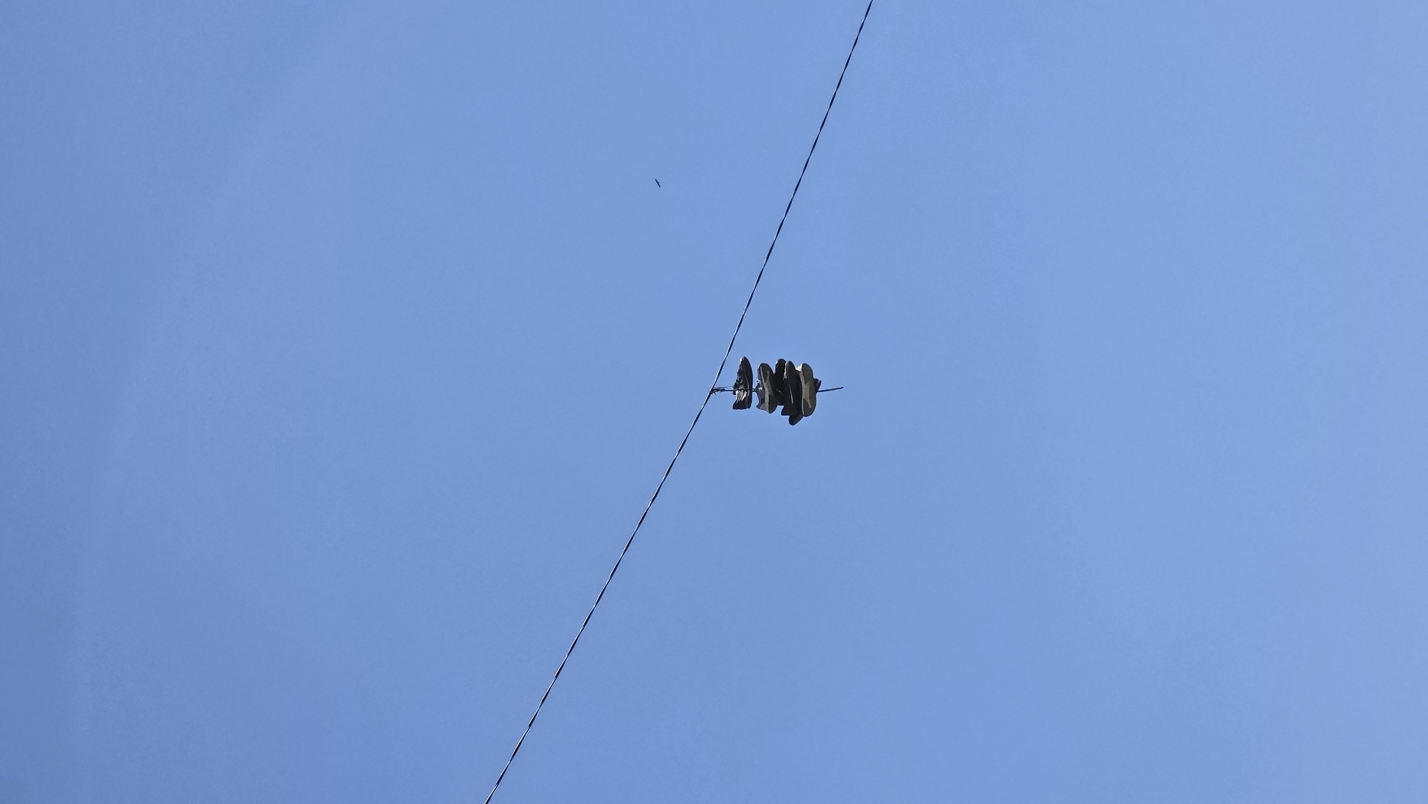 Shoes spotted hanging from power line in Bulgarian city