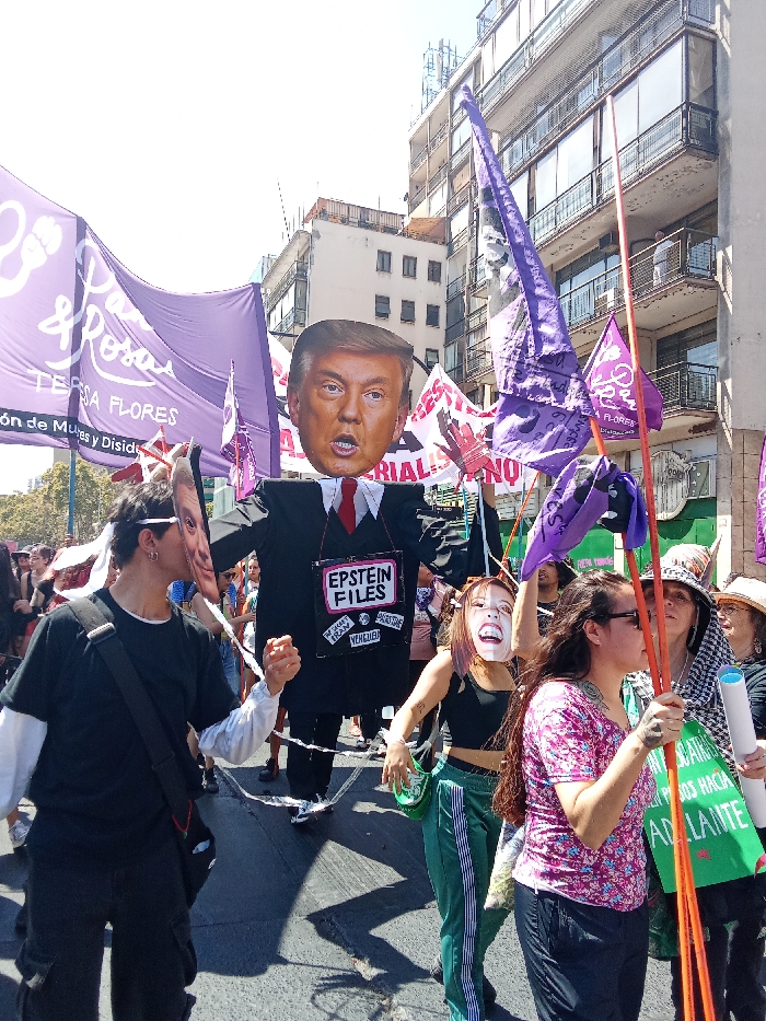 Women's rights march fills Santiago streets on International Women's Day