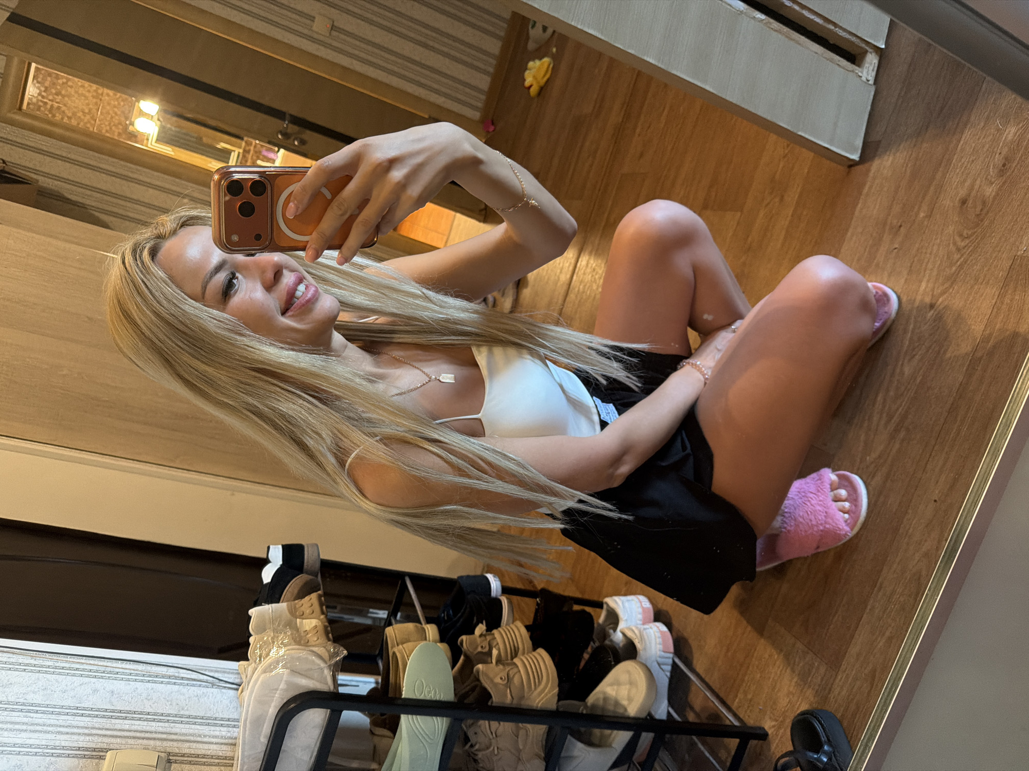 Morning selfie session at home near Kyiv's Comfort Town