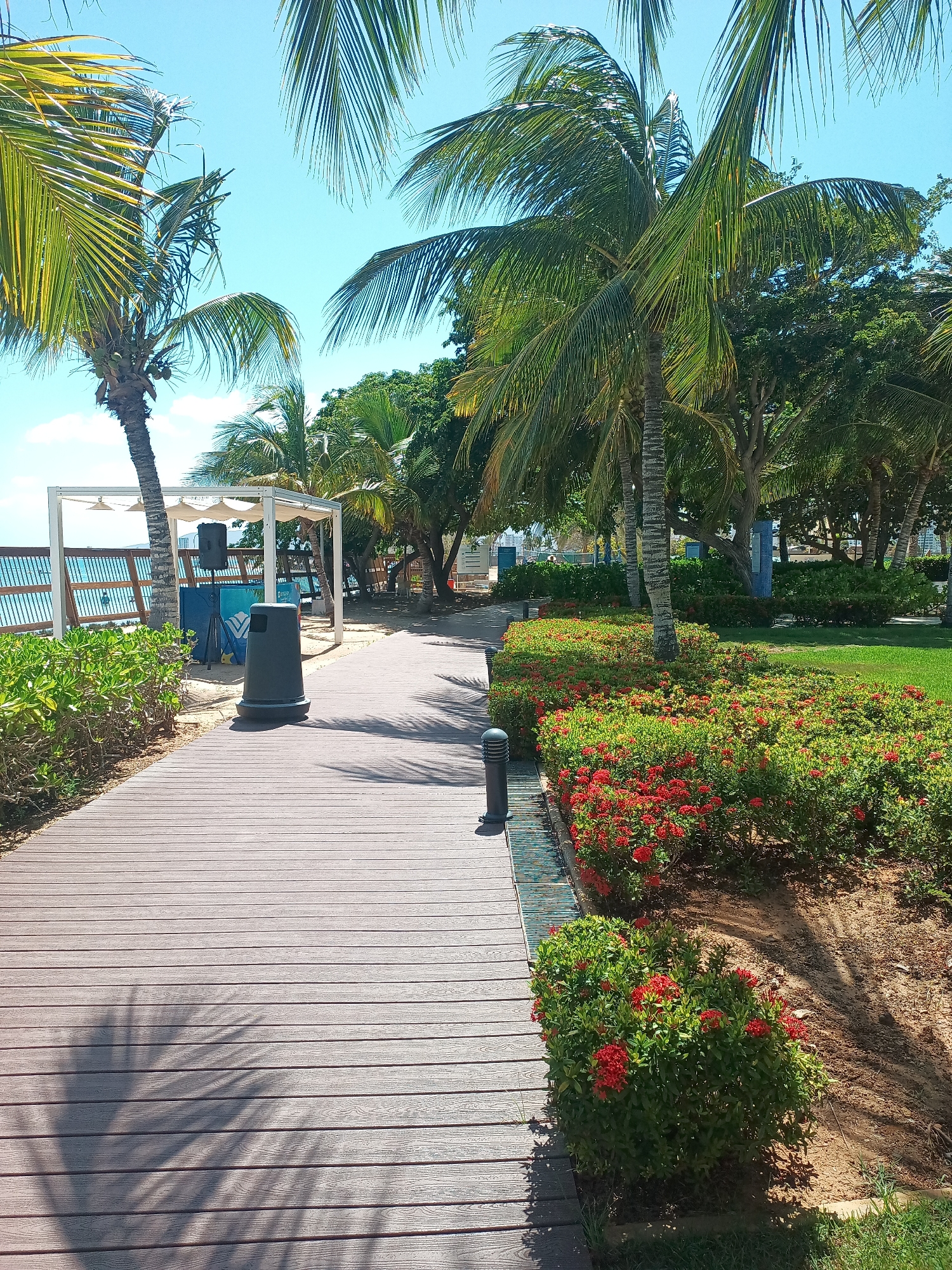 Beach resort views in Porlamar, Venezuela