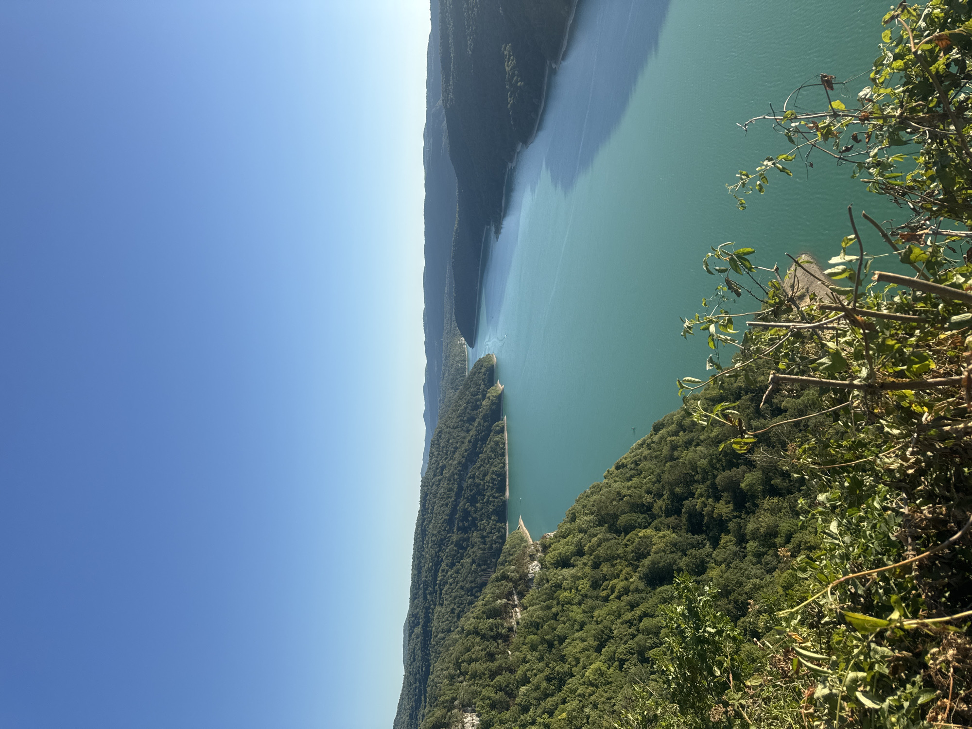 Sunny stop at Lac de Vouglans overlook, Jura, France