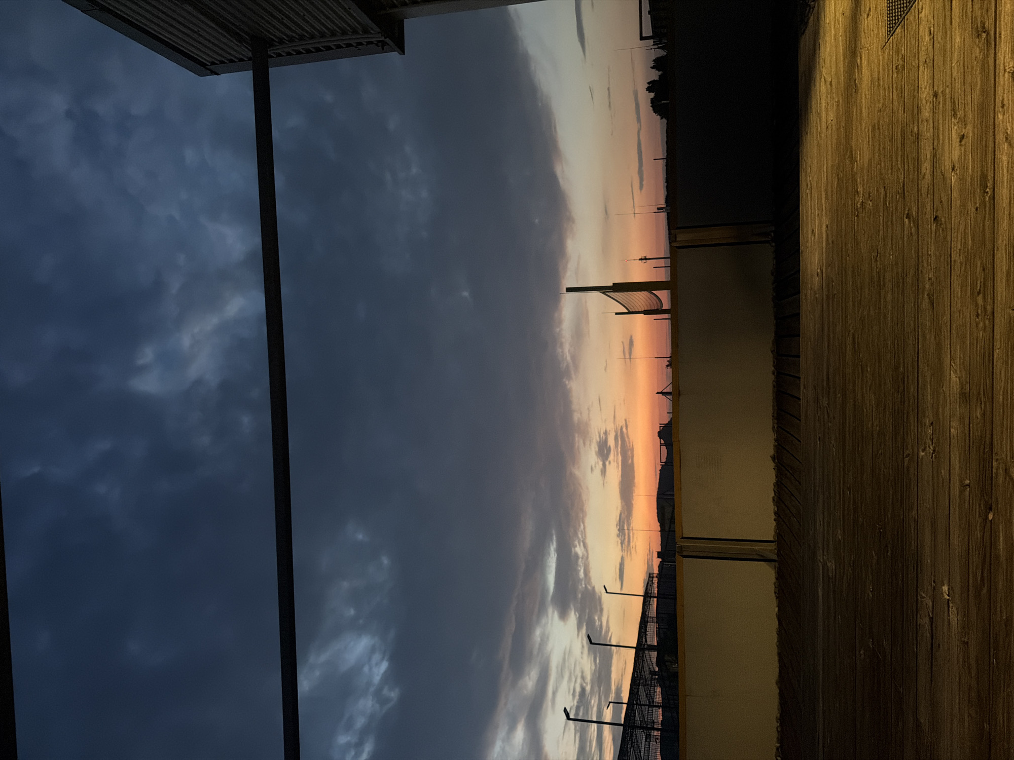 Sunset to moonrise over Singen, captured from a deck