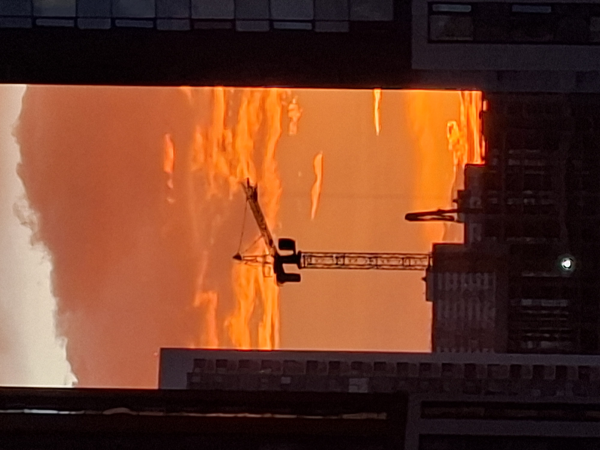 Moscow apartment evening: vivid sunset, everyday interior details