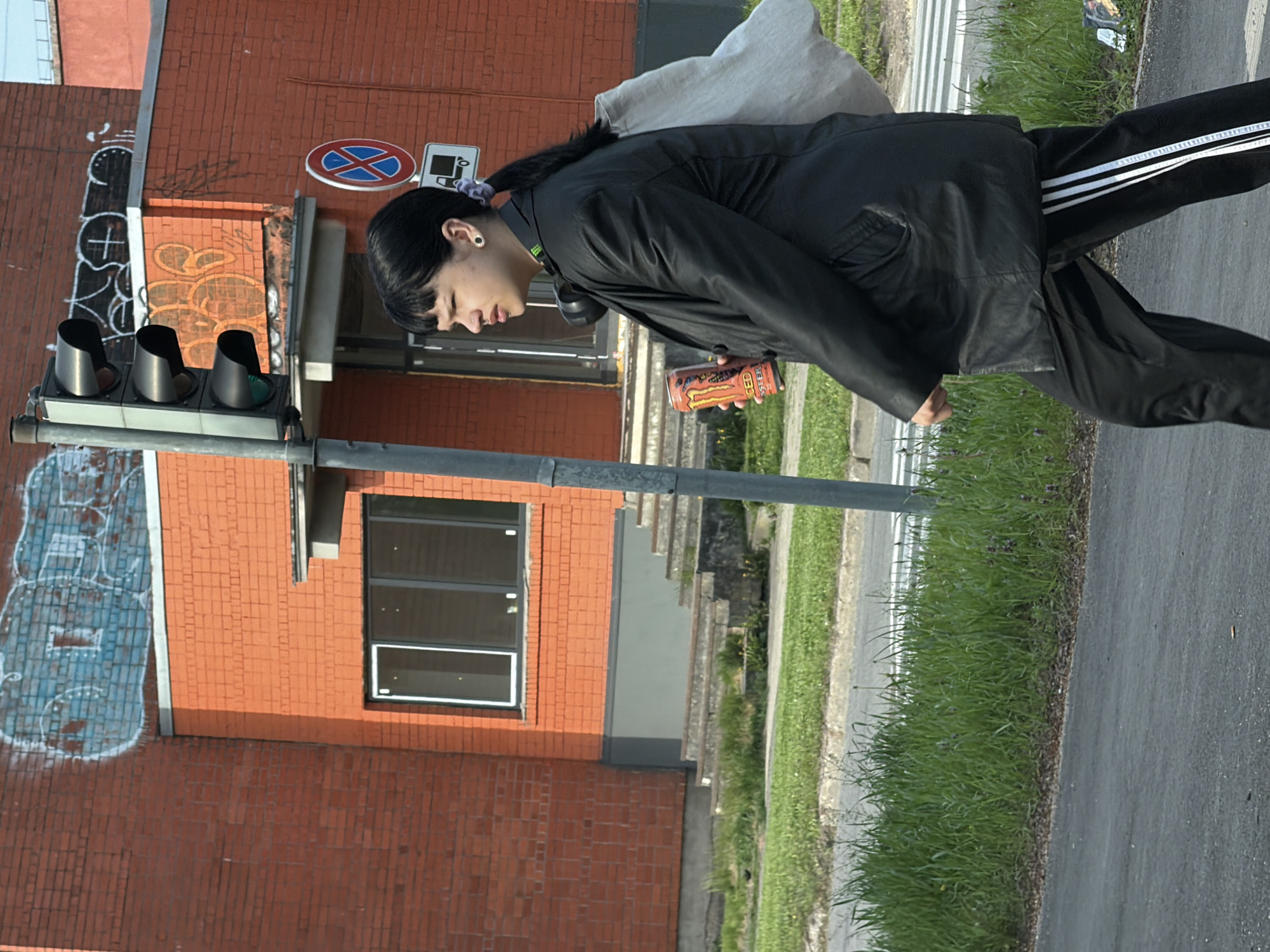 Morning street scene captured in central Riga