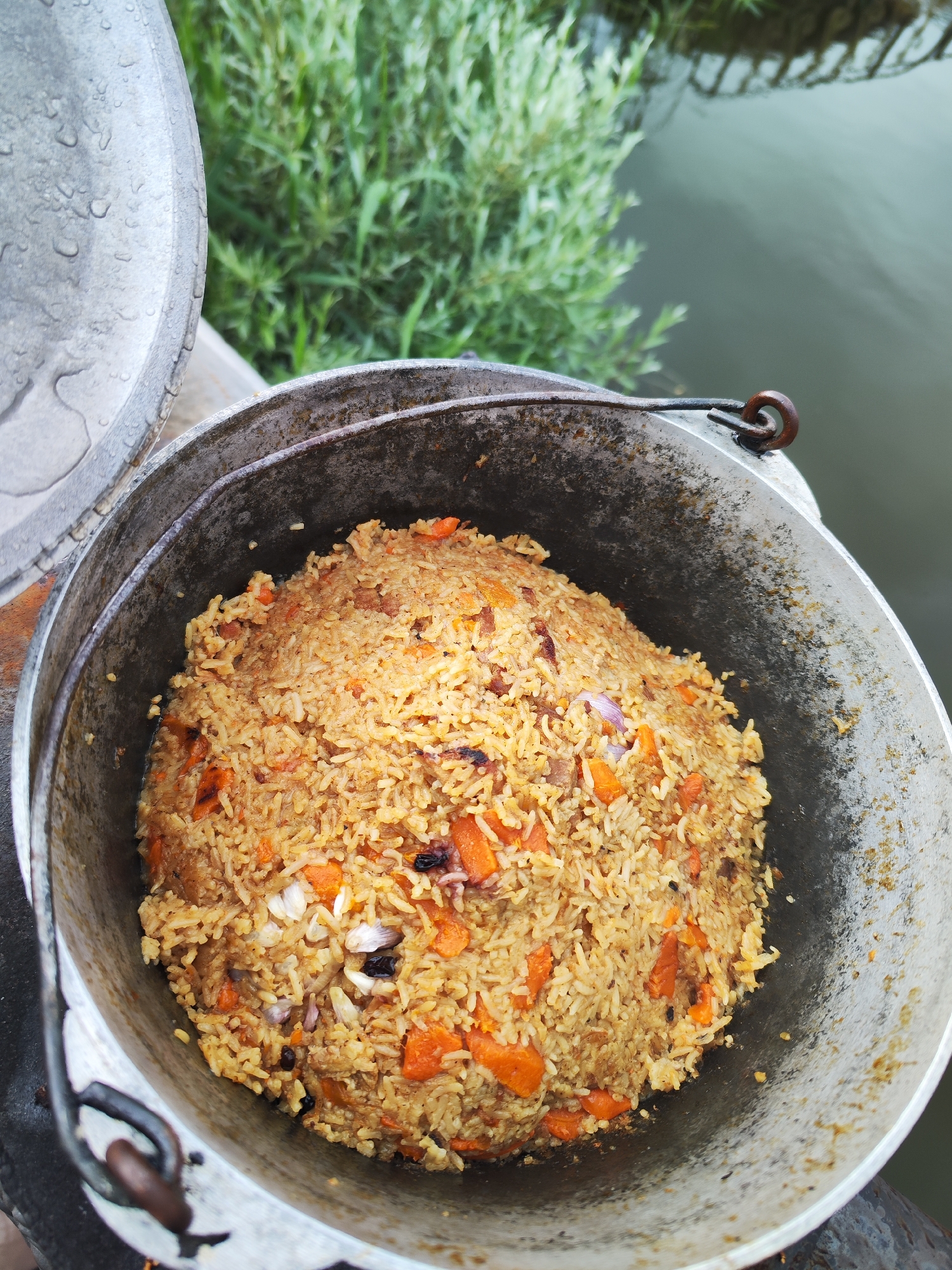 Traditional Plov meal documented in Chaikovsky, Russia