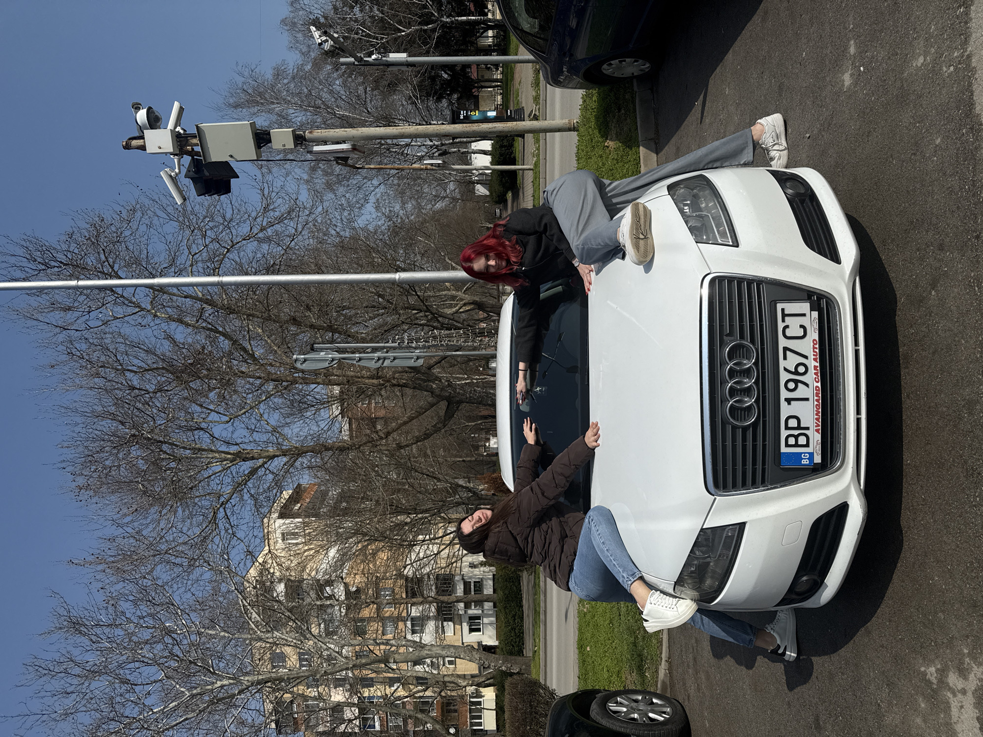 Young adults gather, pose around Kozloduy school and streets